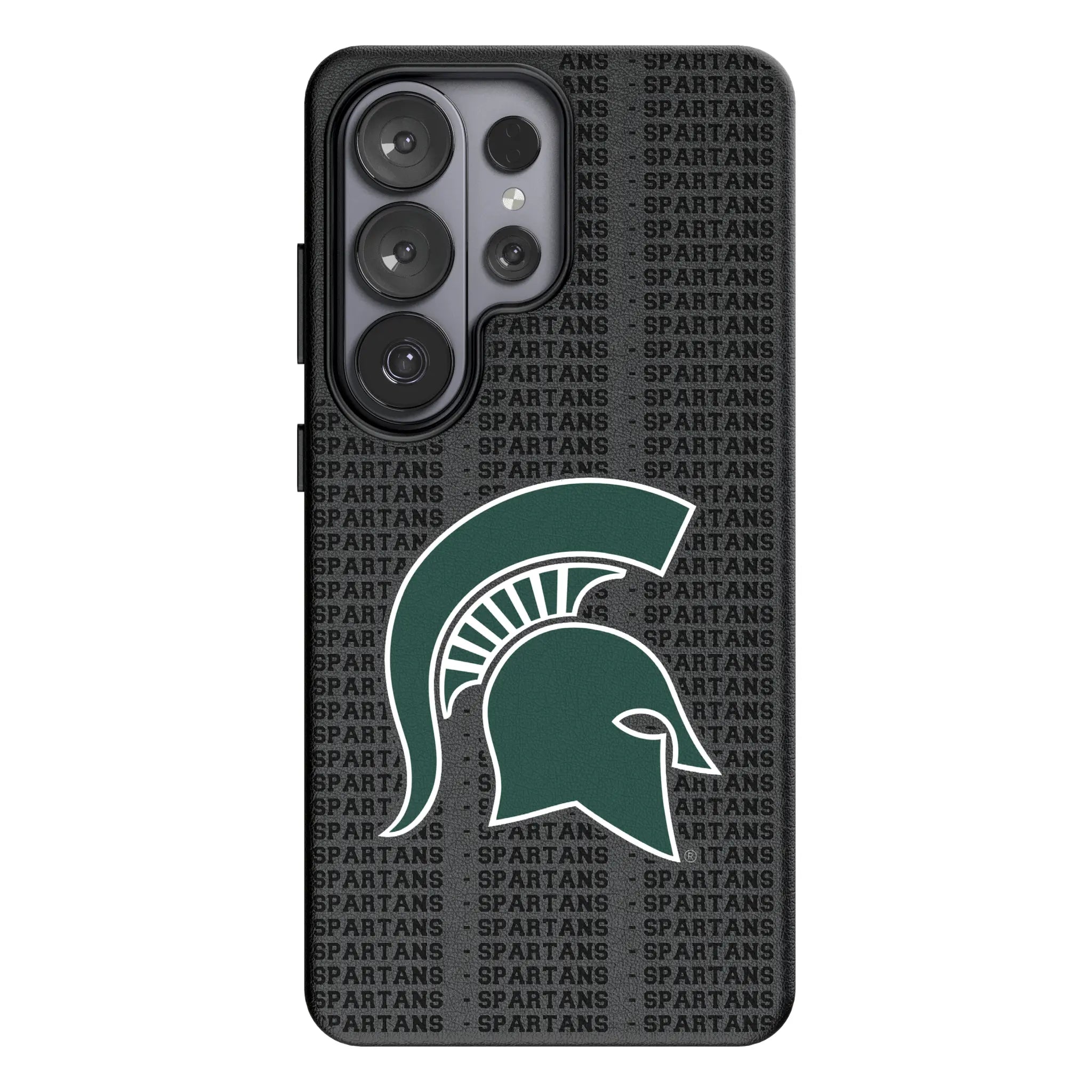 Michigan State University Spartans Text Backdrop MagSafe Compatible Phone Case for Samsung Galaxy