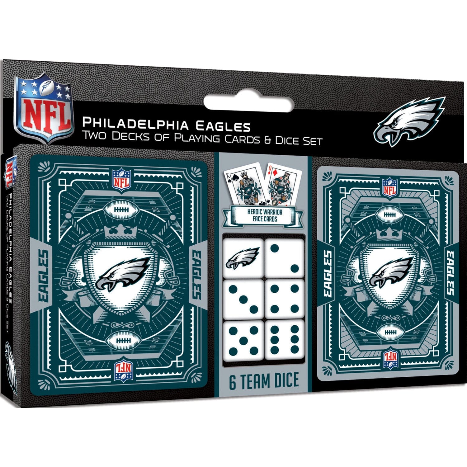 Philadelphia Eagles 2-Pack Playing Cards and Dice Set