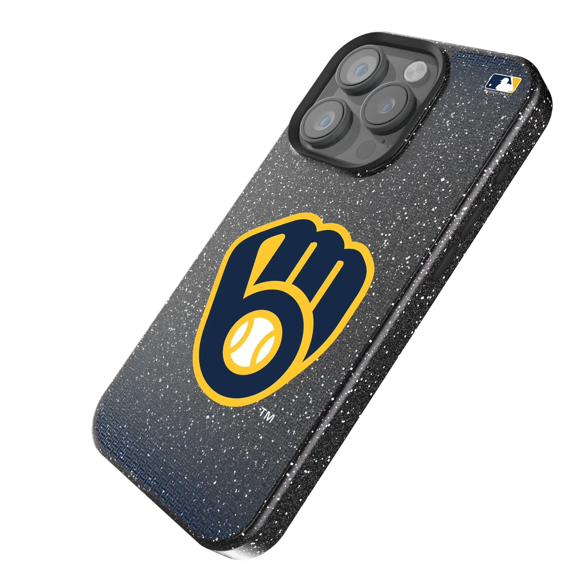 Milwaukee Brewers Linen Bling Phone Case for Apple iPhone