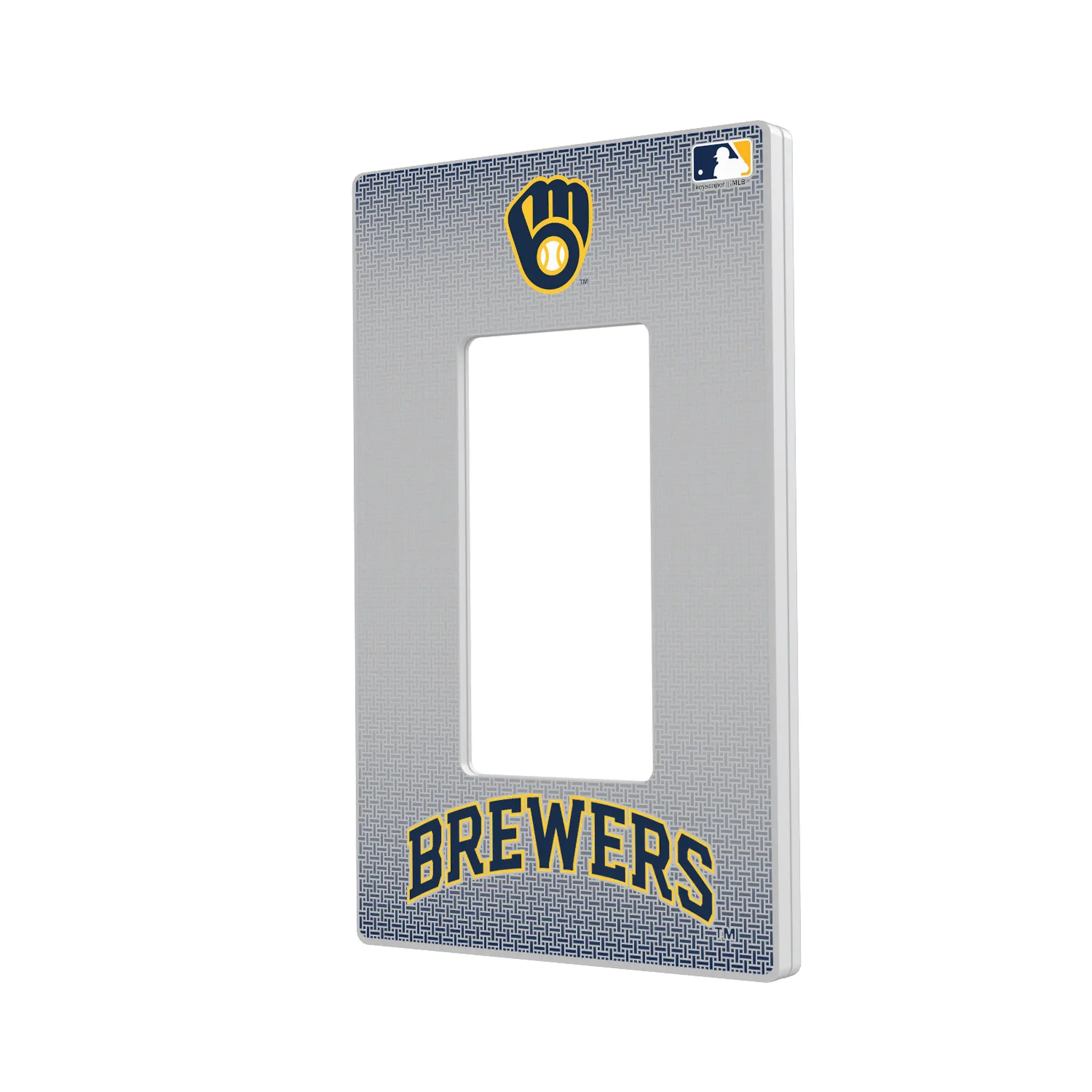 Milwaukee Brewers Linen Hidden-Screw Light Switch Plate
