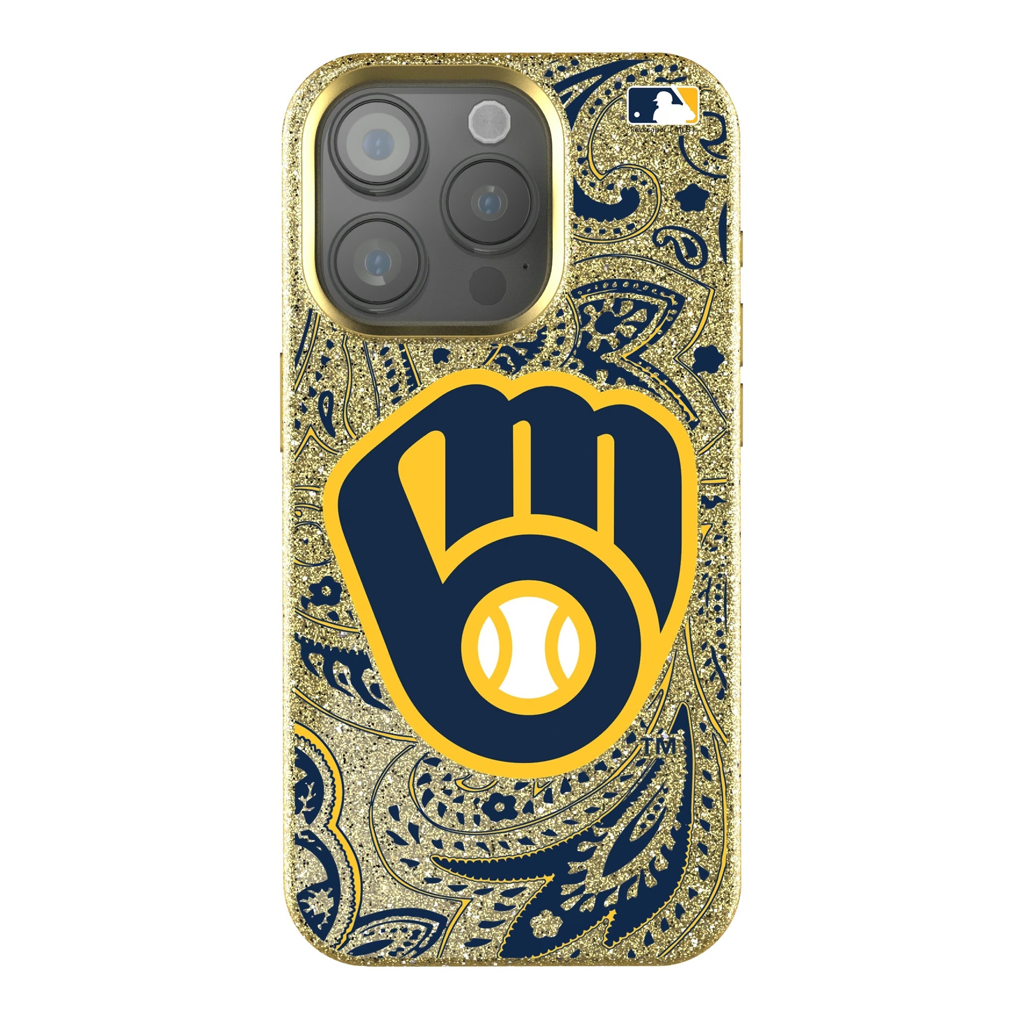 Milwaukee Brewers Paisley Bling Phone Case - Sports Gifts, Sports Memorabilia, Sports Collectibles, Fan Shop