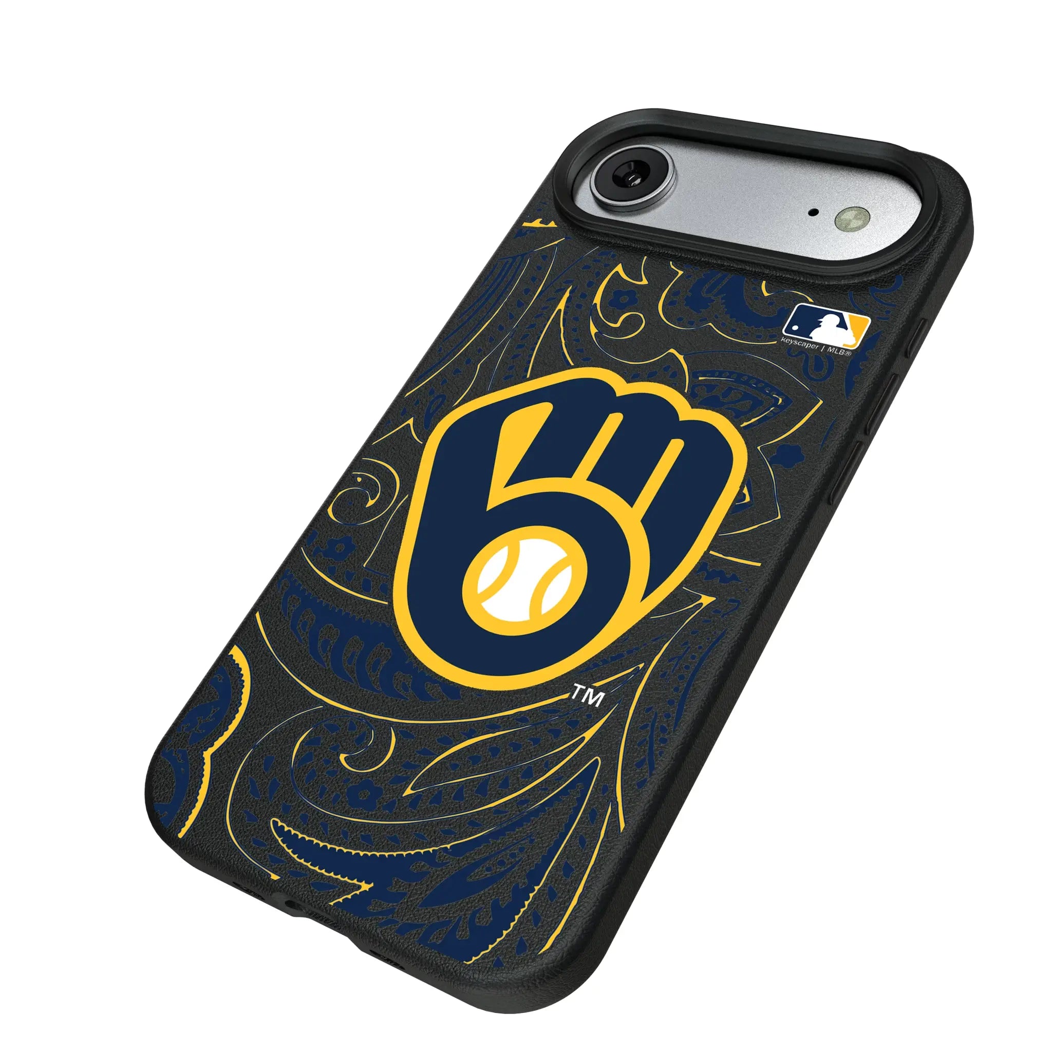 Milwaukee Brewers Paisley MagSafe Compatible Phone Case for Apple iPhone