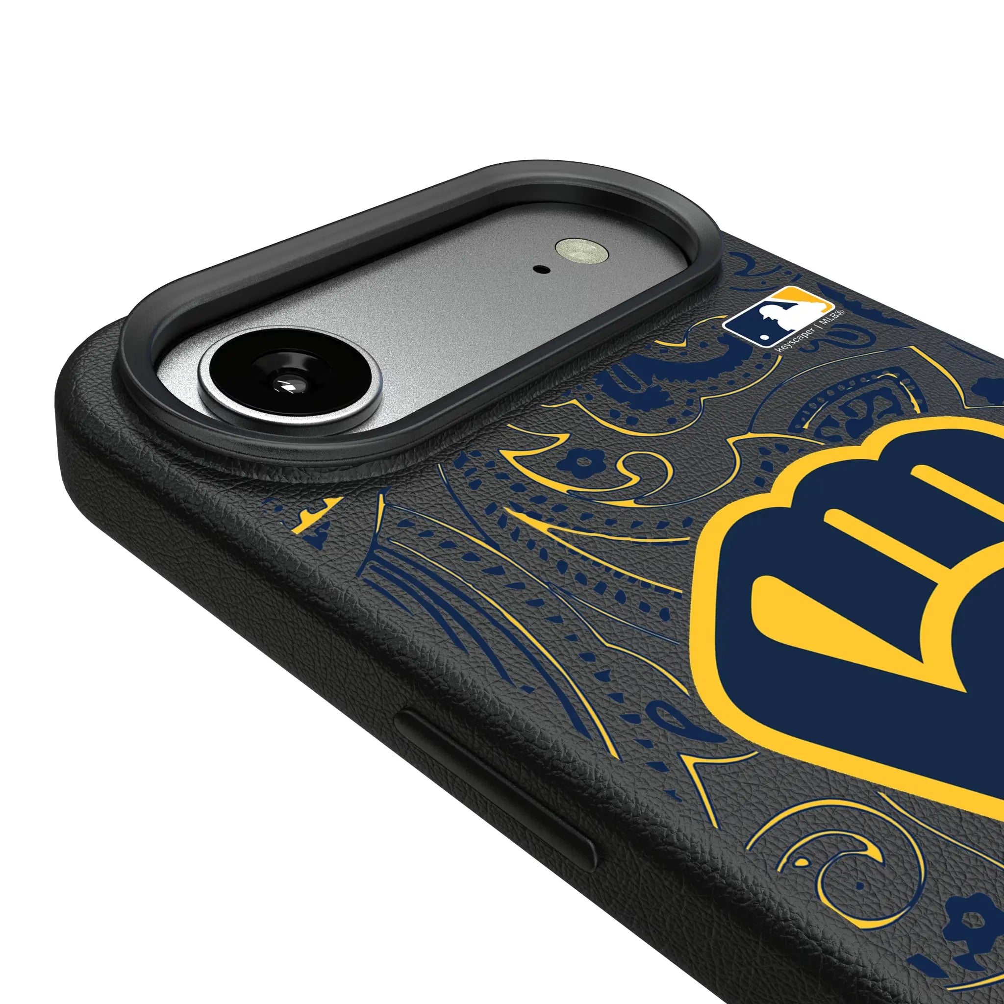 Milwaukee Brewers Paisley MagSafe Compatible Phone Case for Apple iPhone