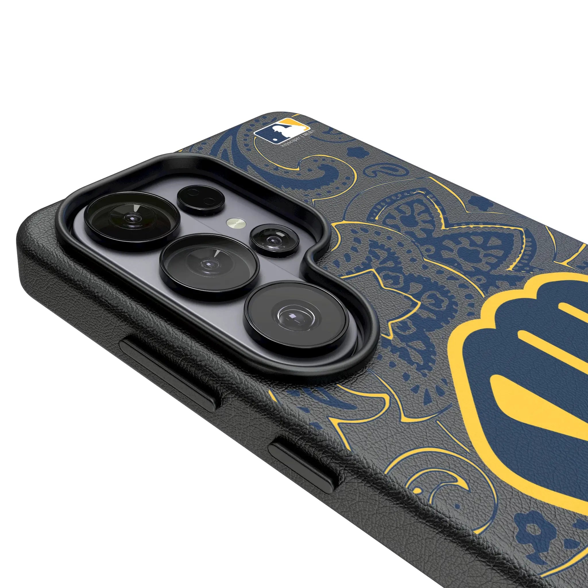 Milwaukee Brewers Paisley MagSafe Compatible Phone Case for Samsung Galaxy
