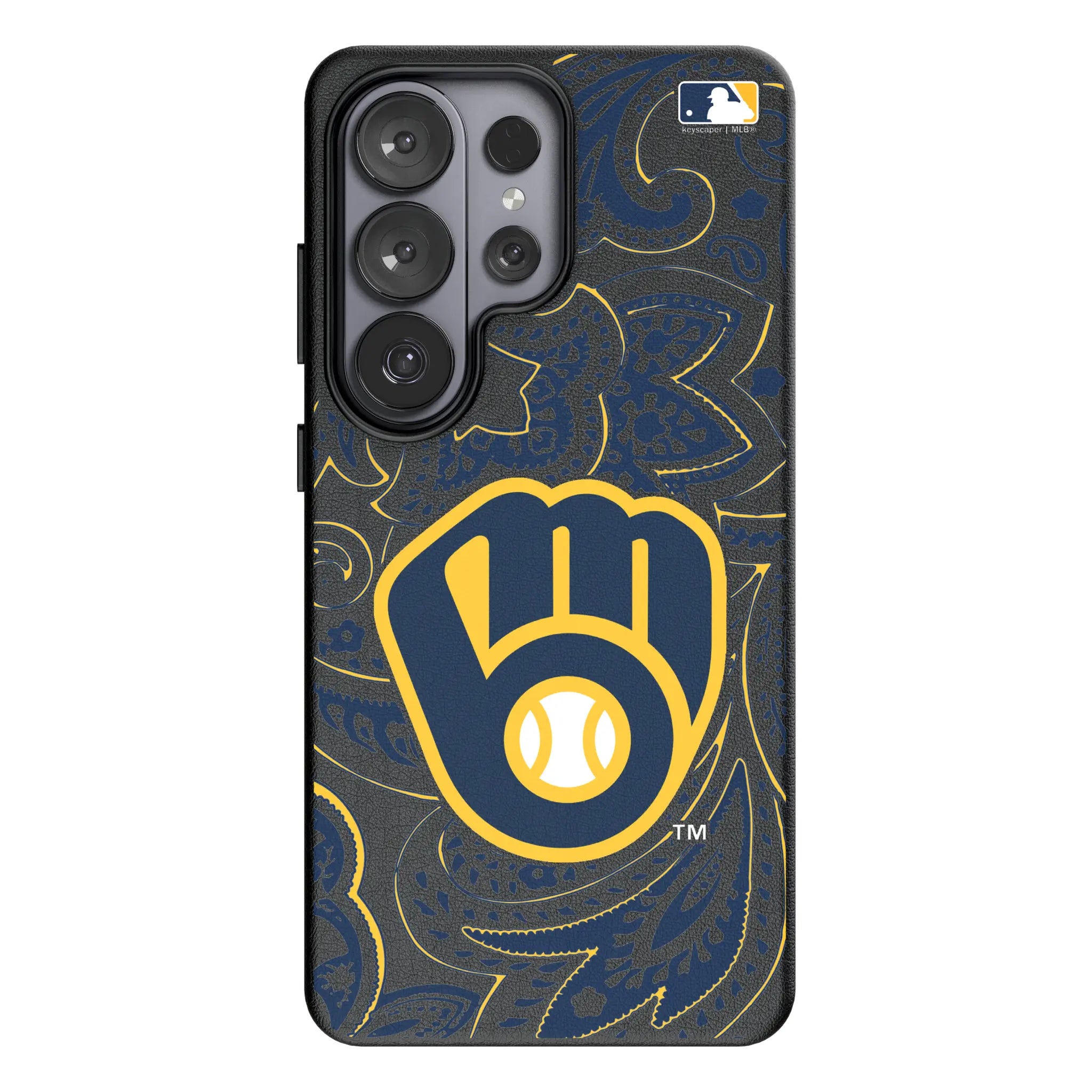 Milwaukee Brewers Paisley MagSafe Compatible Phone Case for Samsung Galaxy