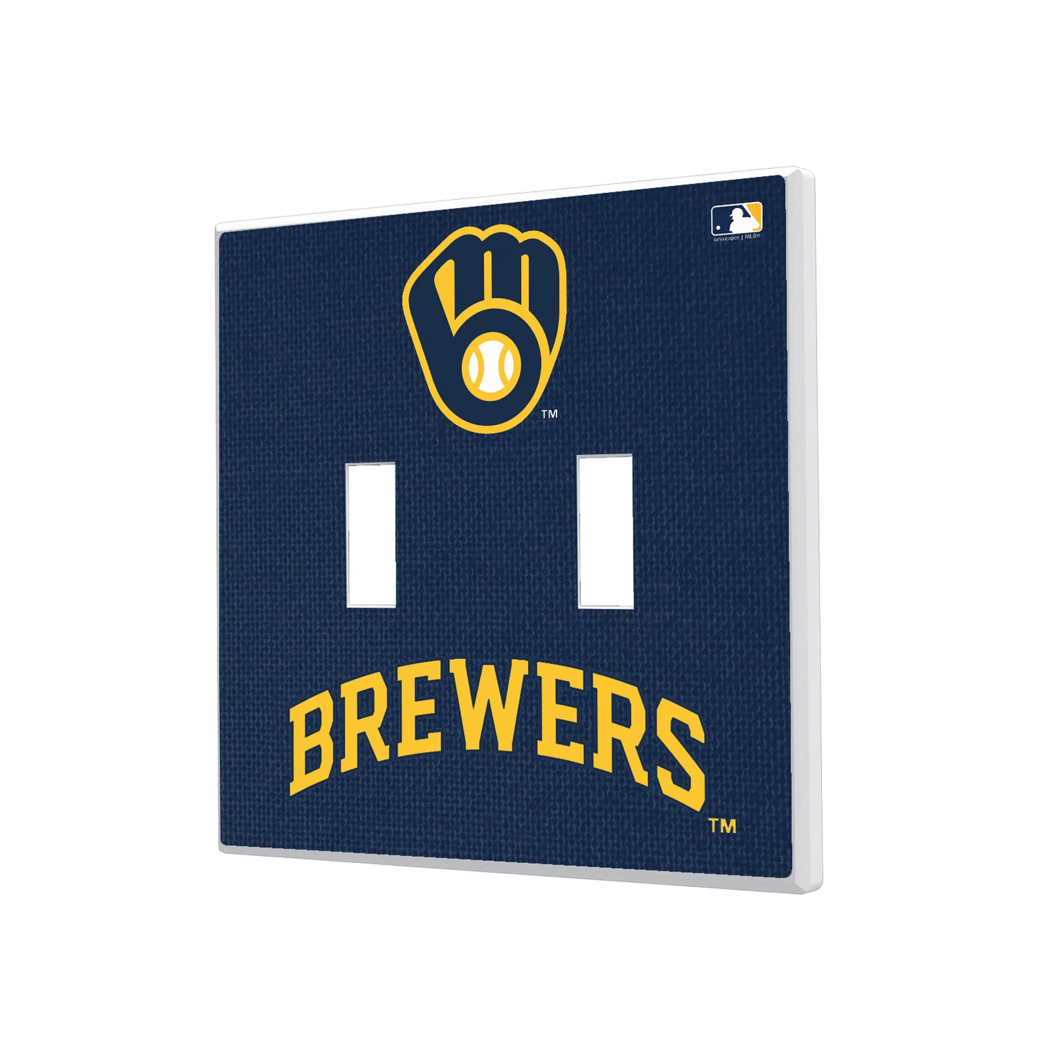 Milwaukee Brewers Solid Hidden-Screw Light Switch Plate