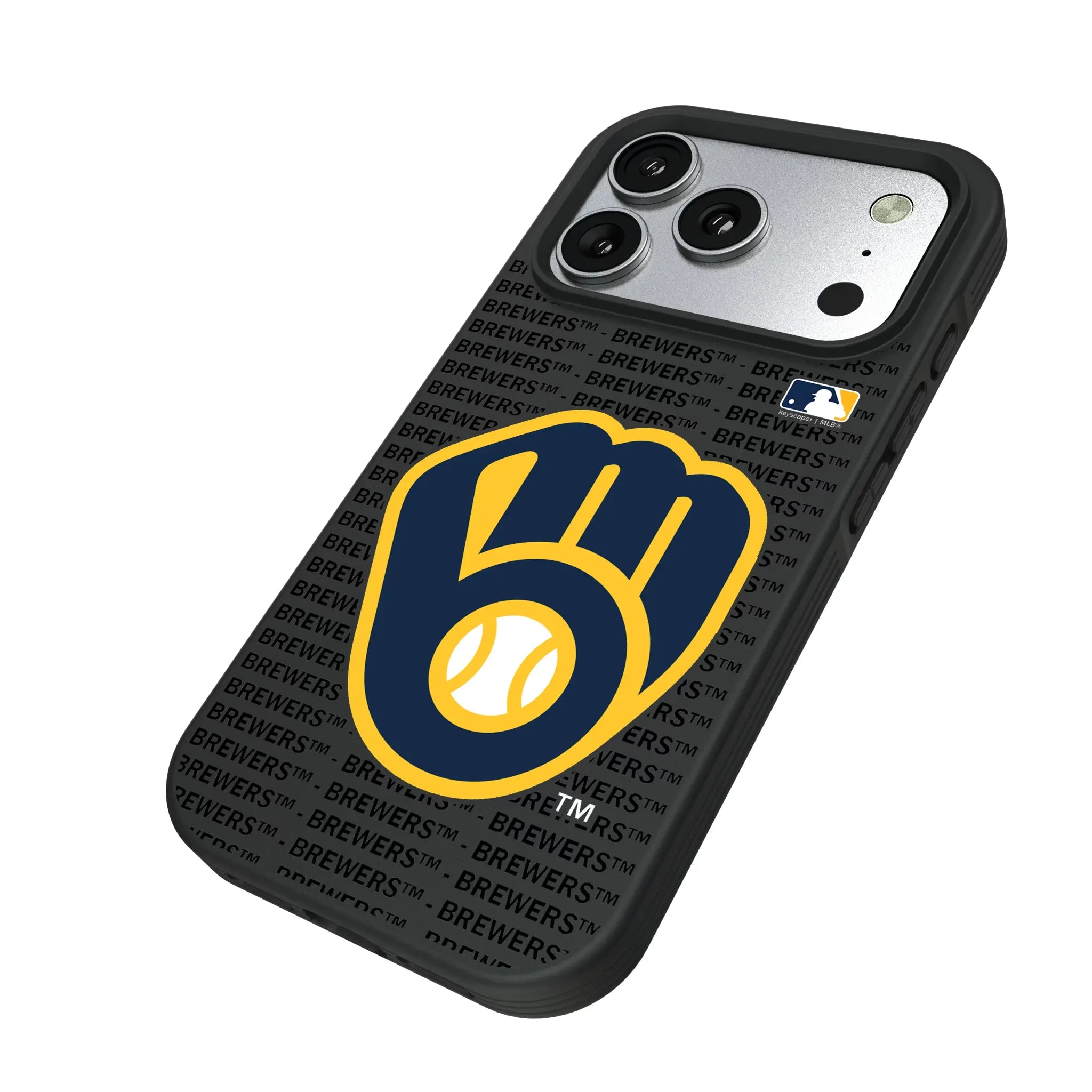 Milwaukee Brewers Text Backdrop Bump Phone Case