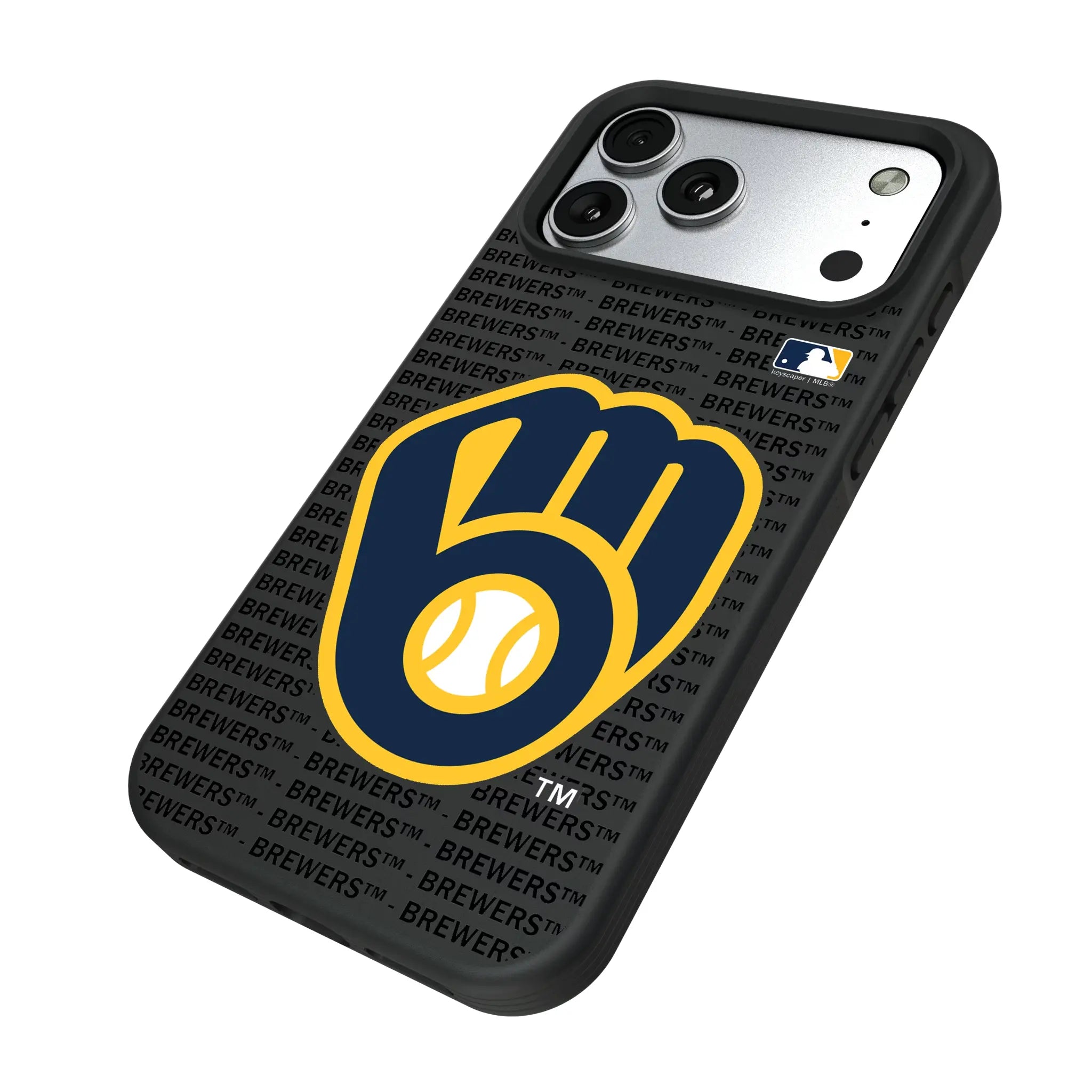 Milwaukee Brewers Text Backdrop Bump Phone Case