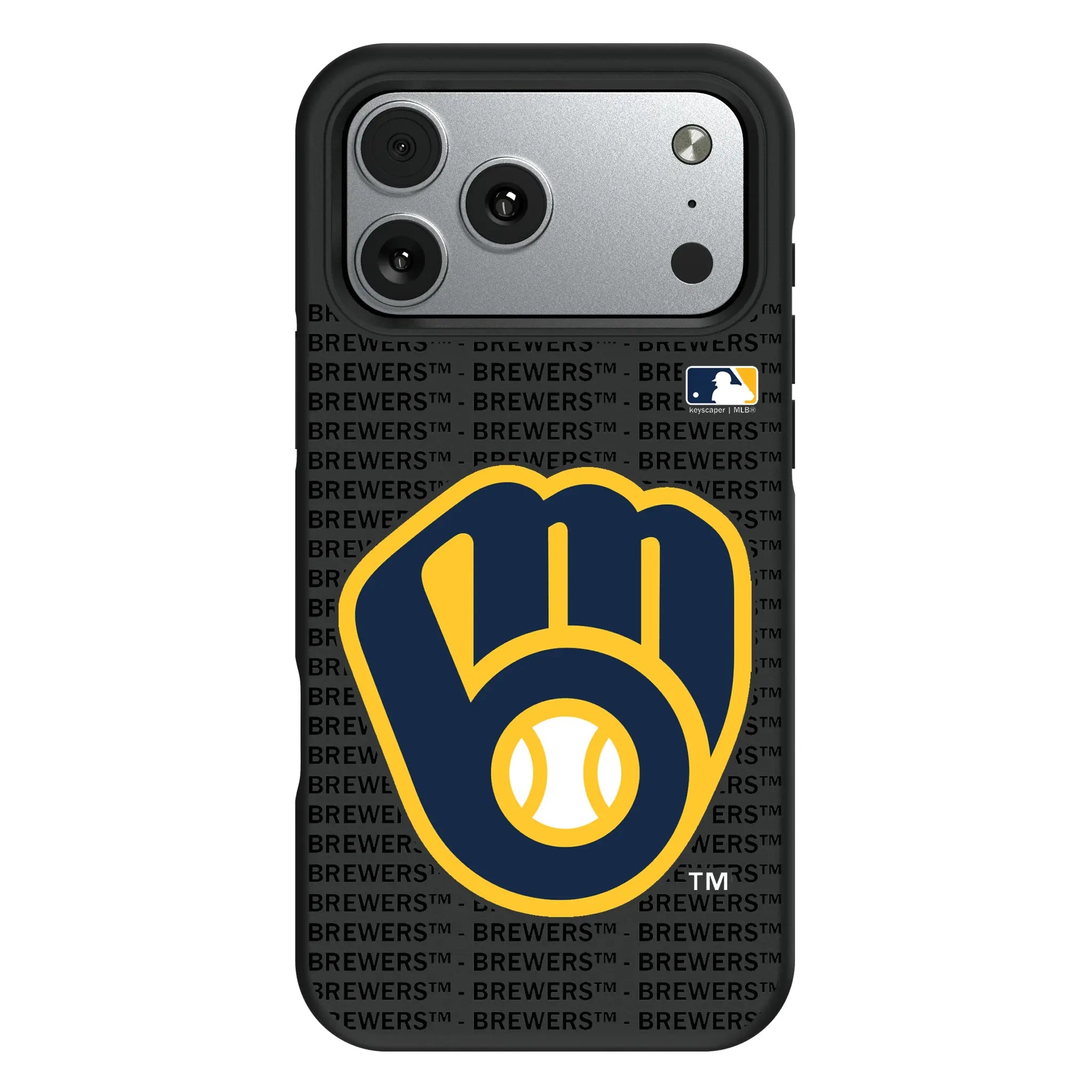 Milwaukee Brewers Text Backdrop Bump Phone Case