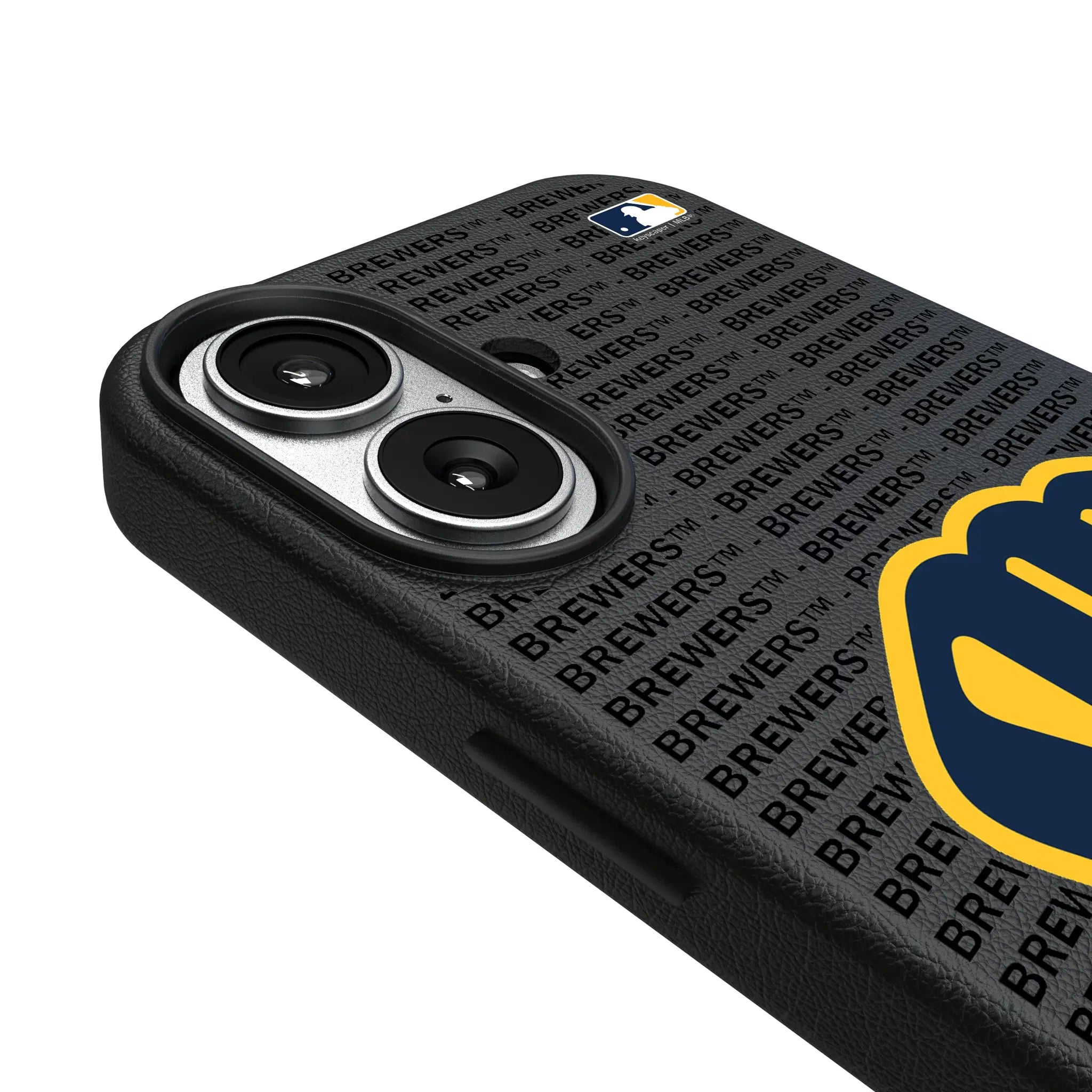 Milwaukee Brewers Text Backdrop MagSafe Compatible Phone Case for Apple iPhone