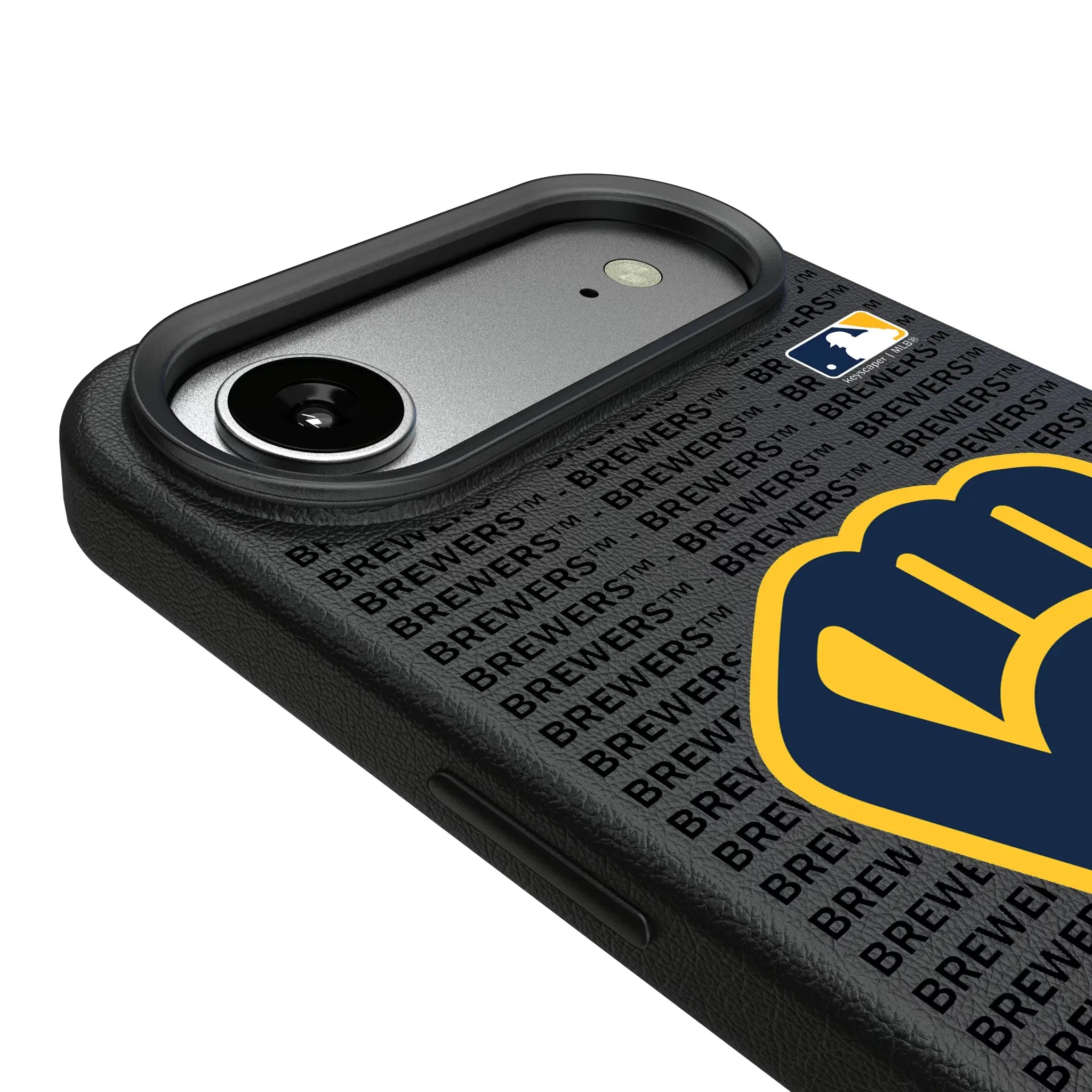 Milwaukee Brewers Text Backdrop MagSafe Compatible Phone Case for Apple iPhone