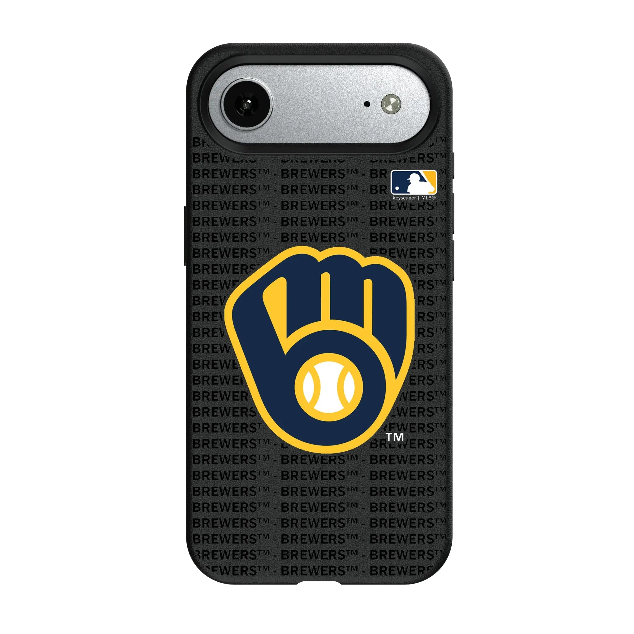Milwaukee Brewers Text Backdrop MagSafe Compatible Phone Case for Apple iPhone