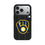 Milwaukee Brewers Text Backdrop MagSafe Compatible Phone Case for Apple iPhone