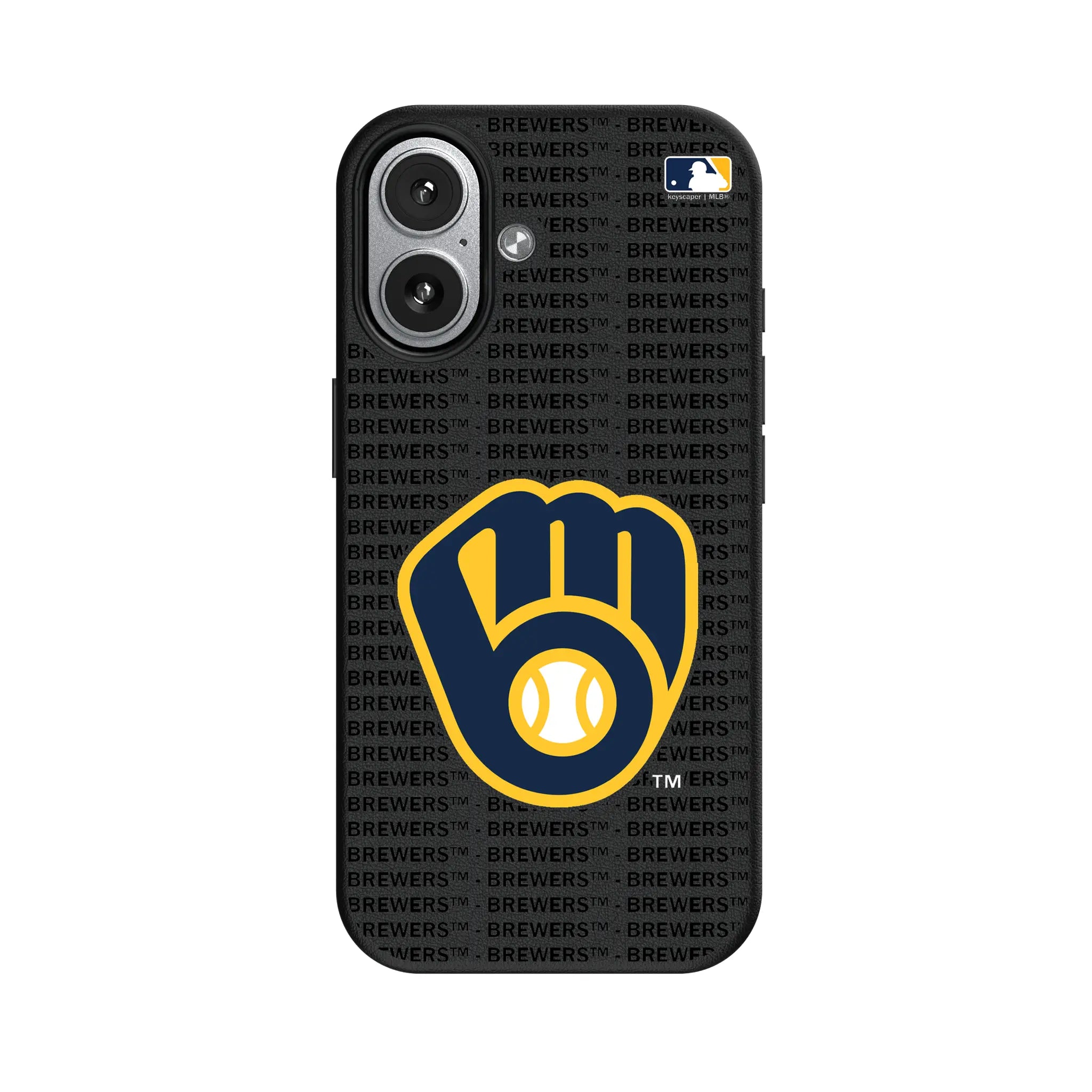 Milwaukee Brewers Text Backdrop MagSafe Compatible Phone Case for Apple iPhone