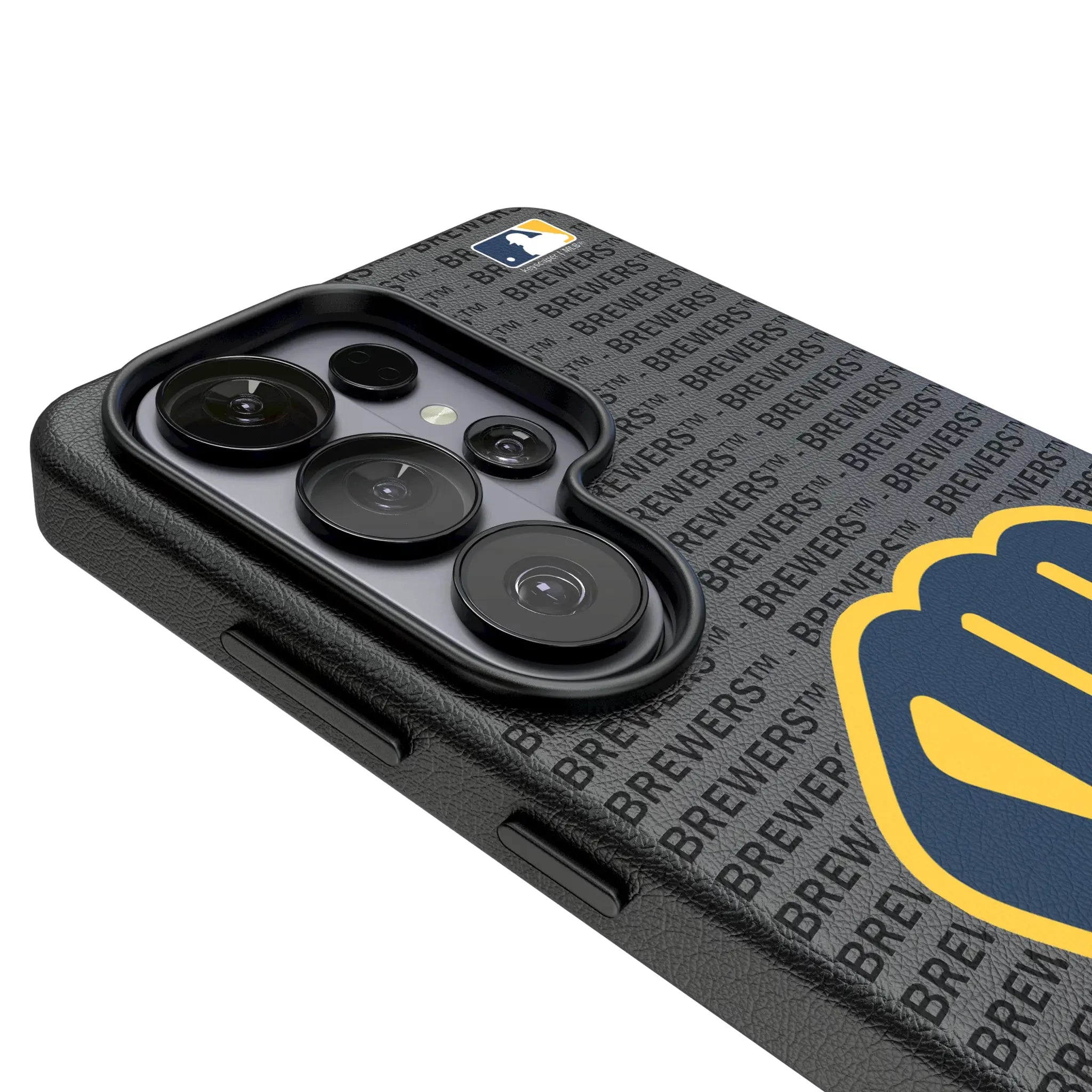 Milwaukee Brewers Text Backdrop MagSafe Compatible Phone Case for Samsung Galaxy