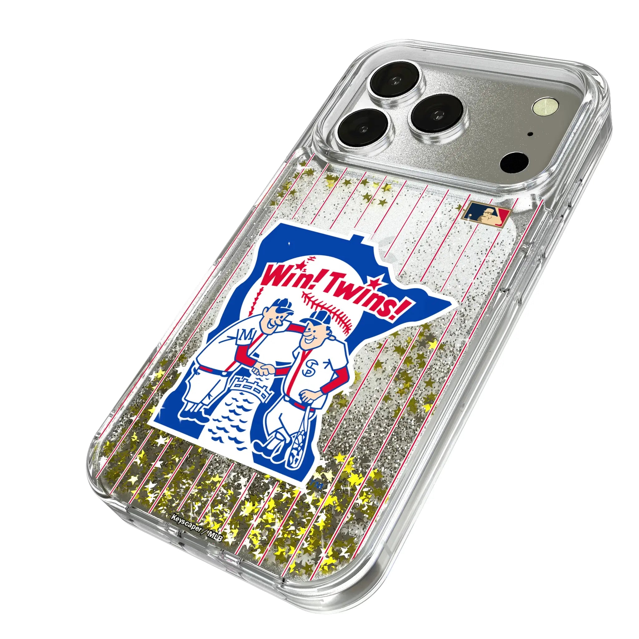 Minnesota Twins 1976-1986 - Cooperstown Collection Pinstripe Glitter Phone Case