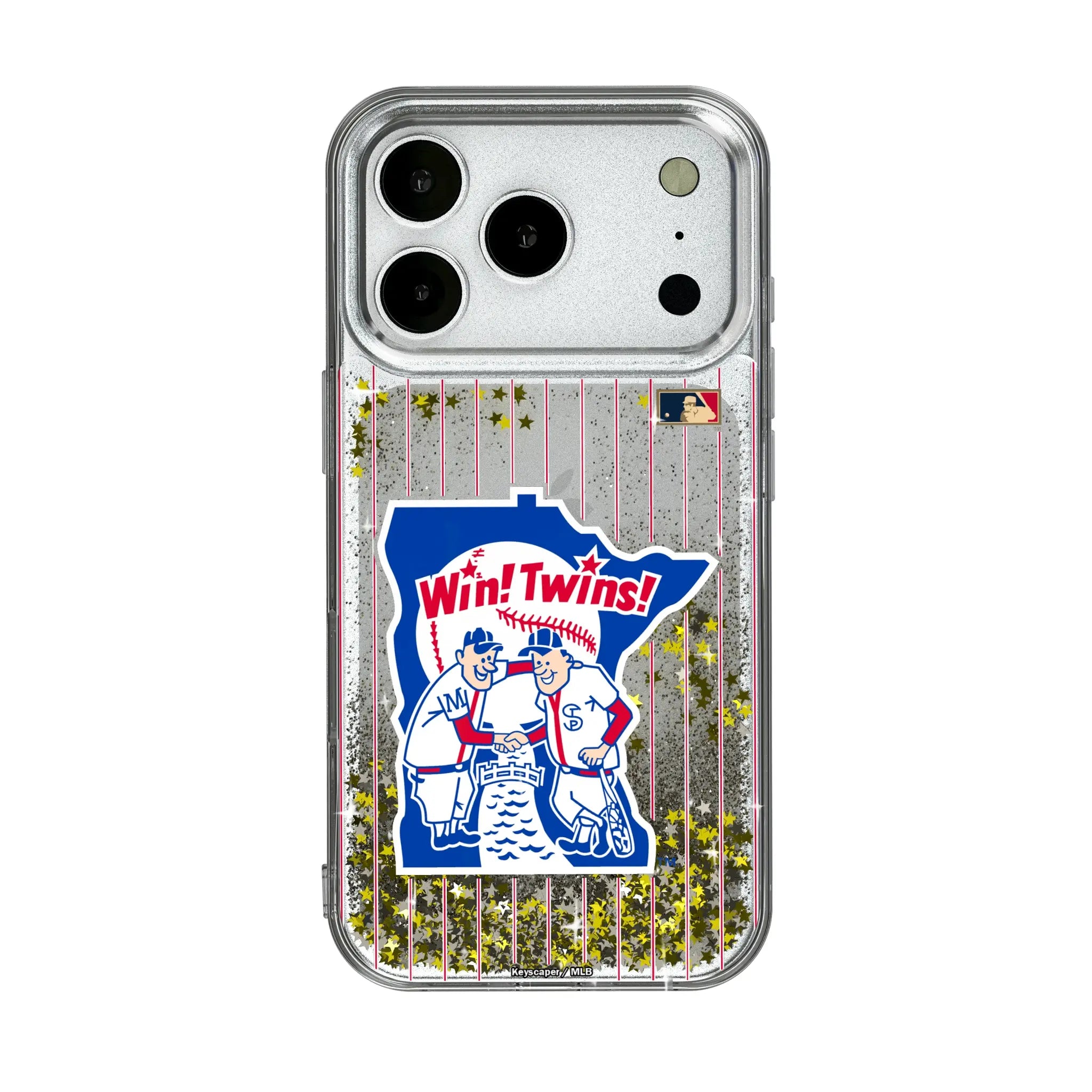 Minnesota Twins 1976-1986 - Cooperstown Collection Pinstripe Glitter Phone Case