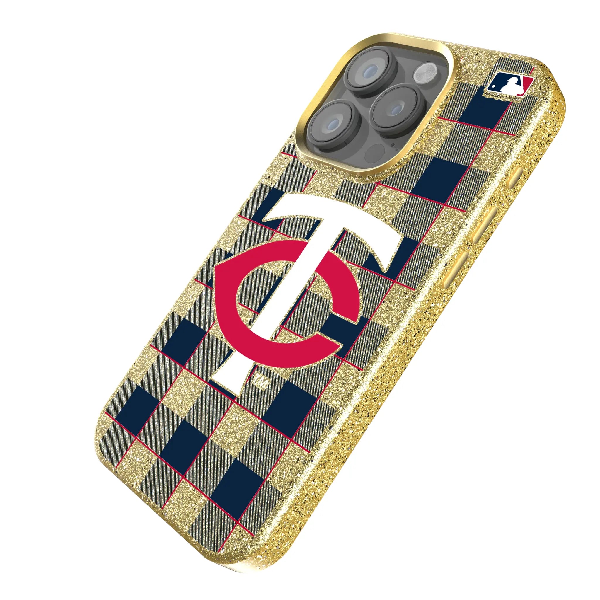 Minnesota Twins Plaid Bling Phone Case