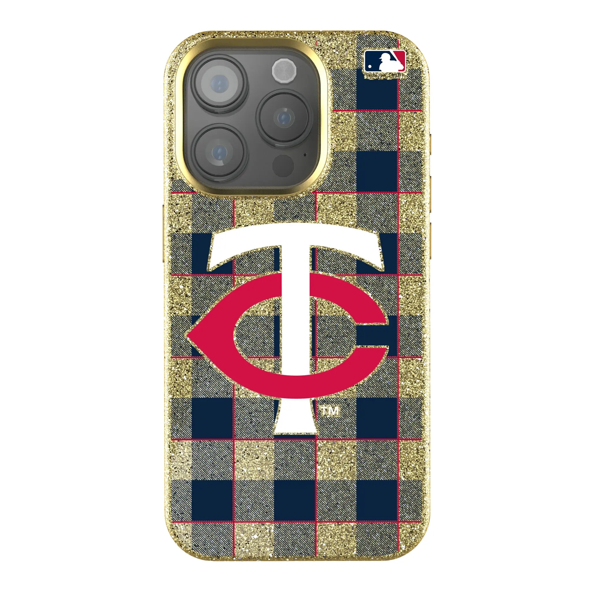 Minnesota Twins Plaid Bling Phone Case