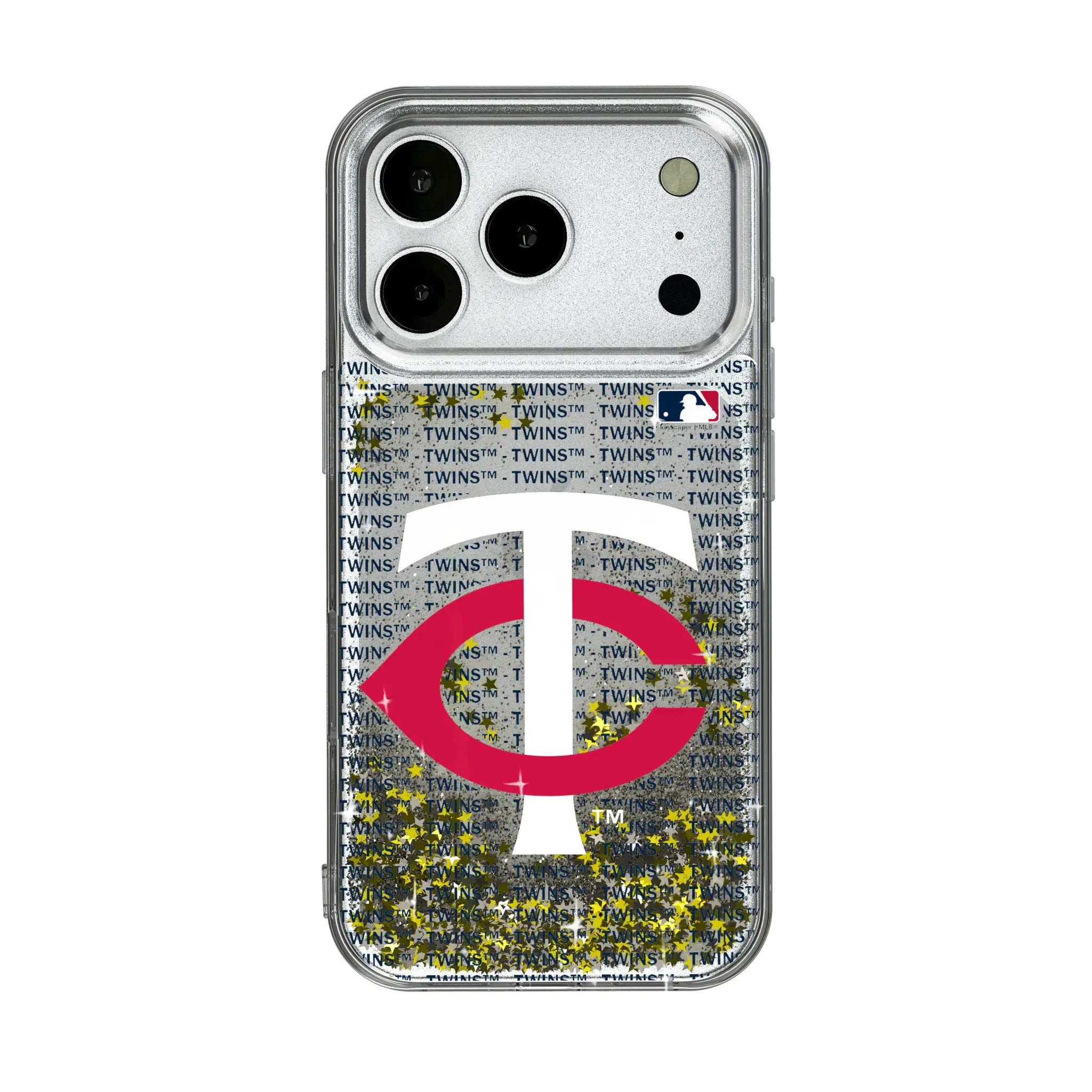 Minnesota Twins Text Backdrop Glitter Phone Case