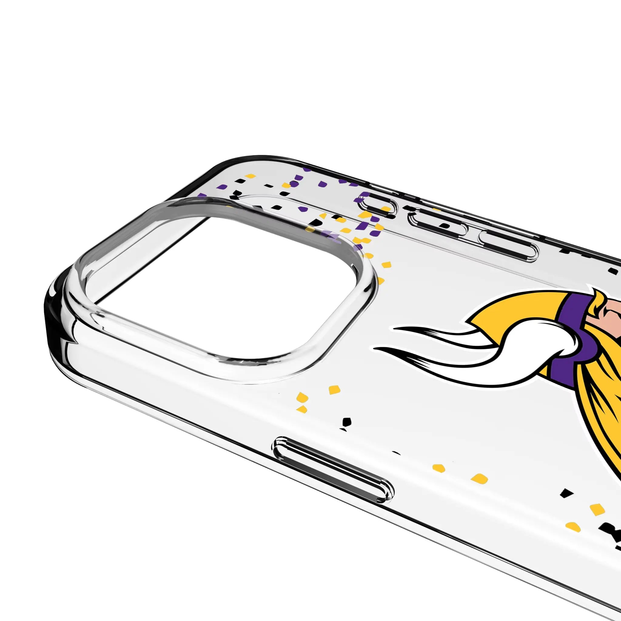 Minnesota Vikings Confetti Clear Phone Case for Apple iPhone