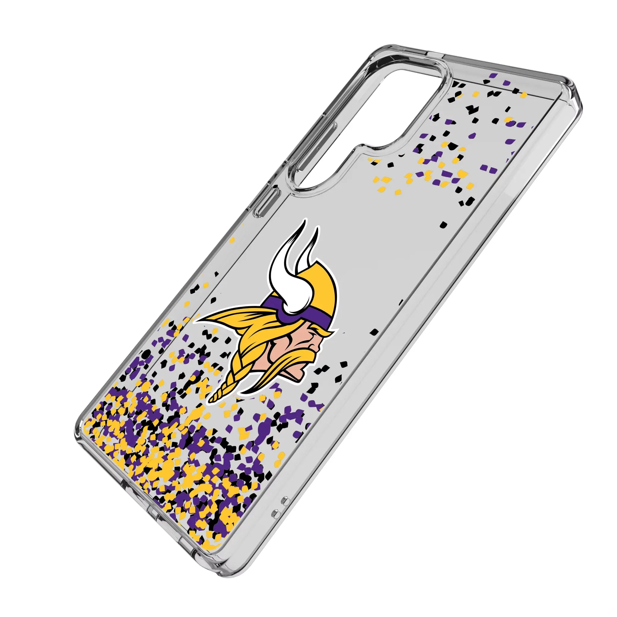 Minnesota Vikings Confetti Clear Phone Case for Samsung Galaxy