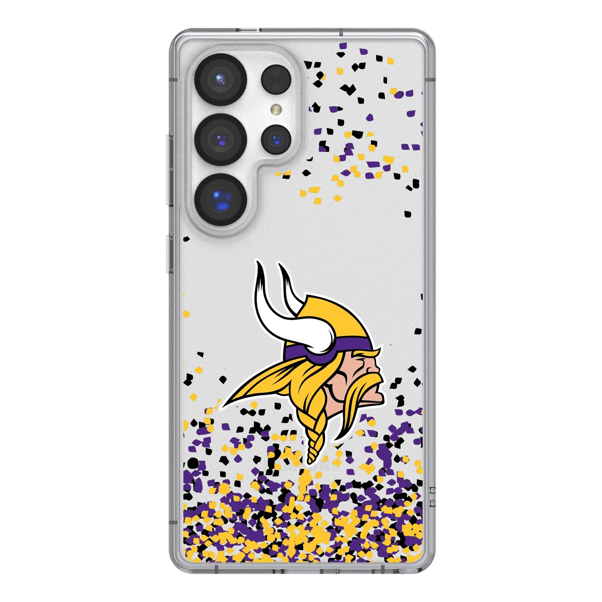 Minnesota Vikings Confetti Clear Phone Case for Samsung Galaxy