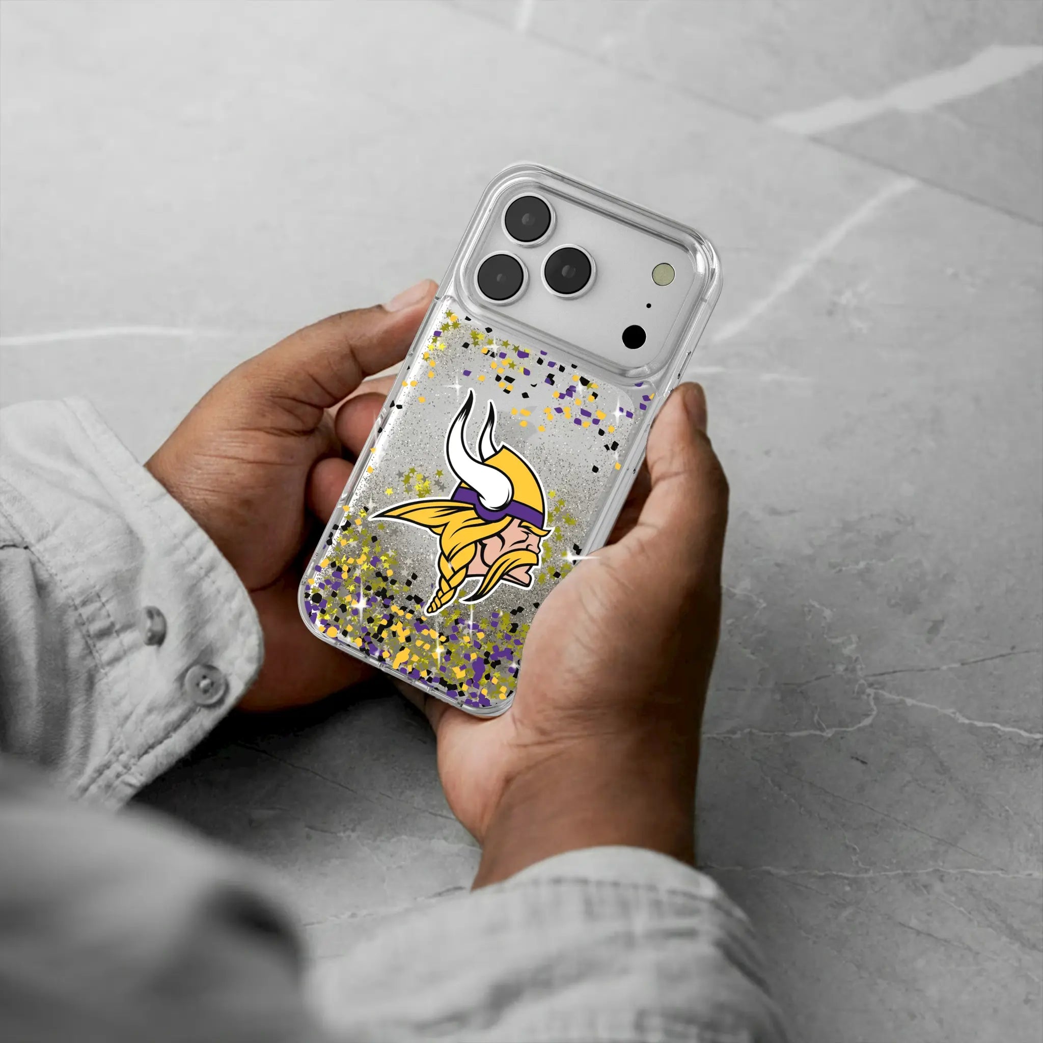 Minnesota Vikings Confetti Glitter Phone Case