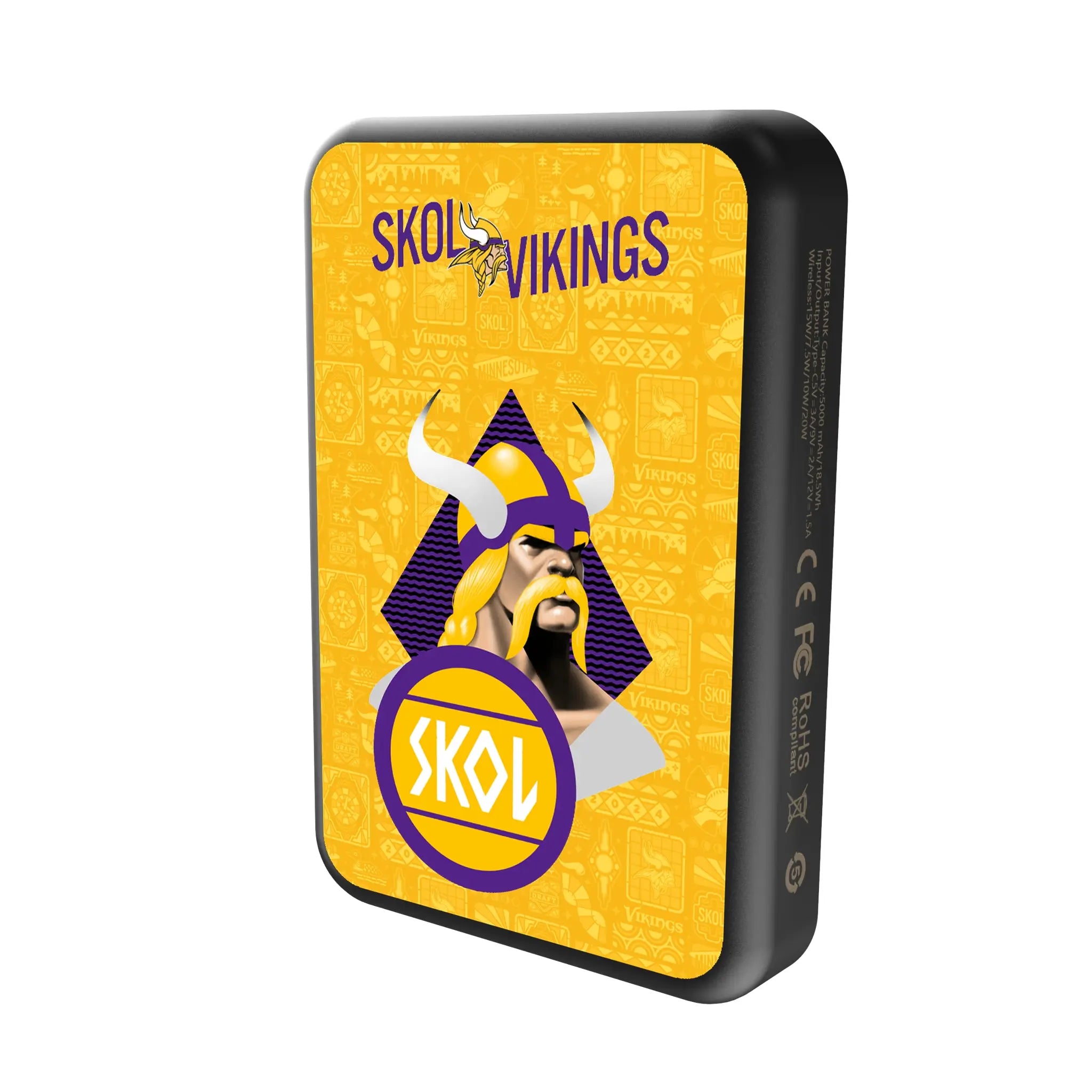 Minnesota Vikings 2024 Illustrated Limited Edition Wireless Mag Power Bank
