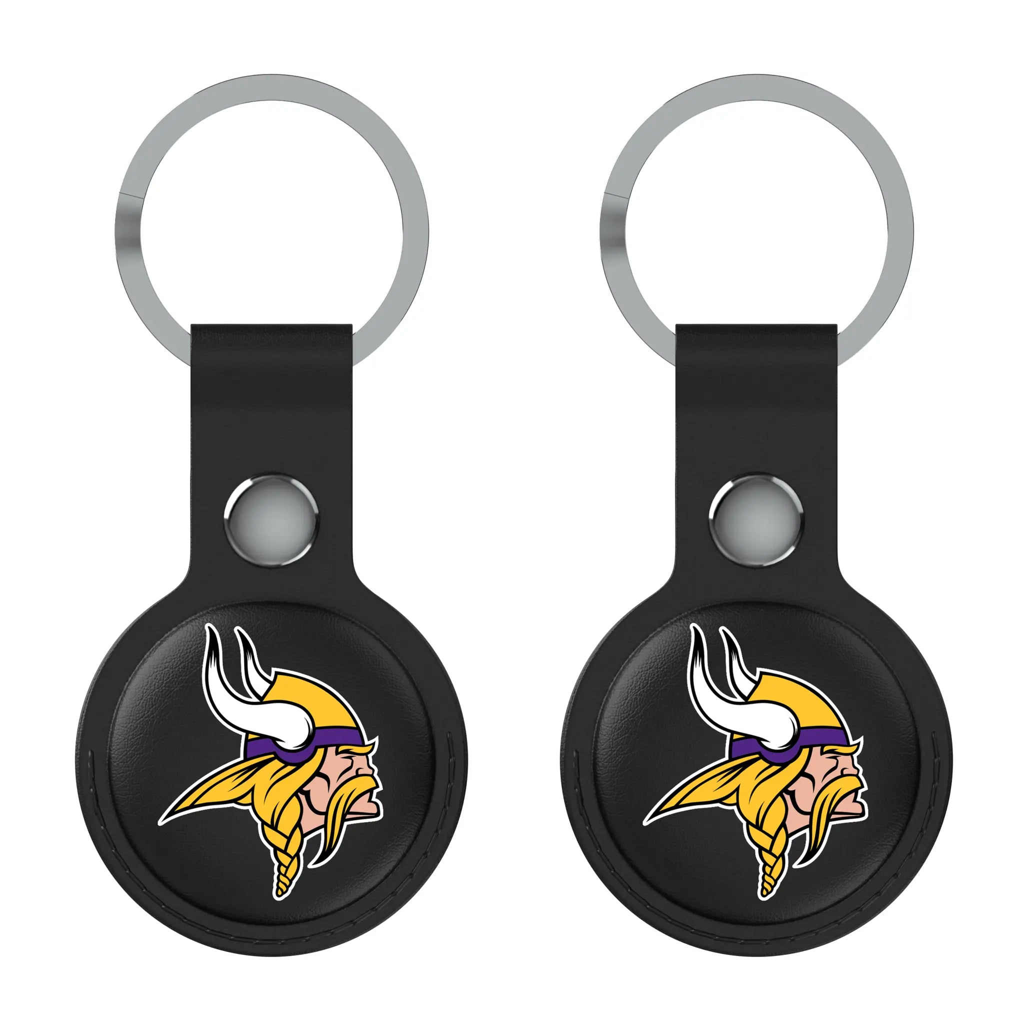 Minnesota Vikings Insignia Black Airtag Holder 2-Pack