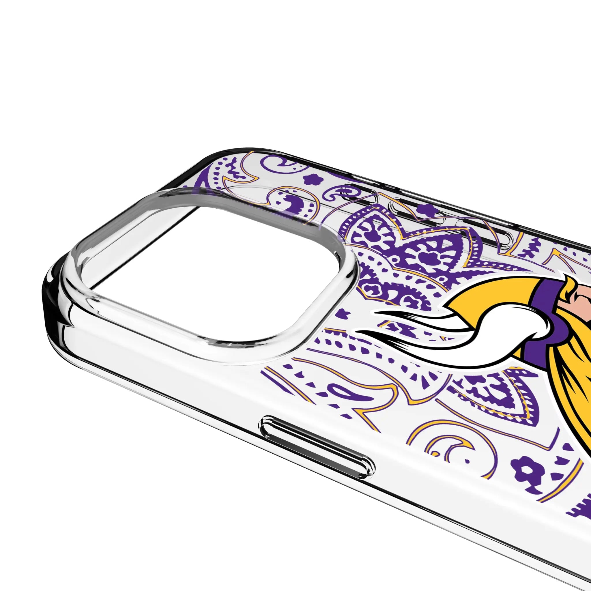 Minnesota Vikings Paisley Clear Phone Case for Apple iPhone