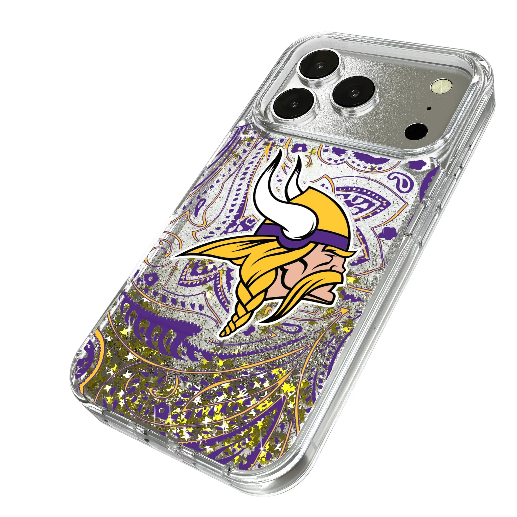 Minnesota Vikings Paisley Glitter Phone Case