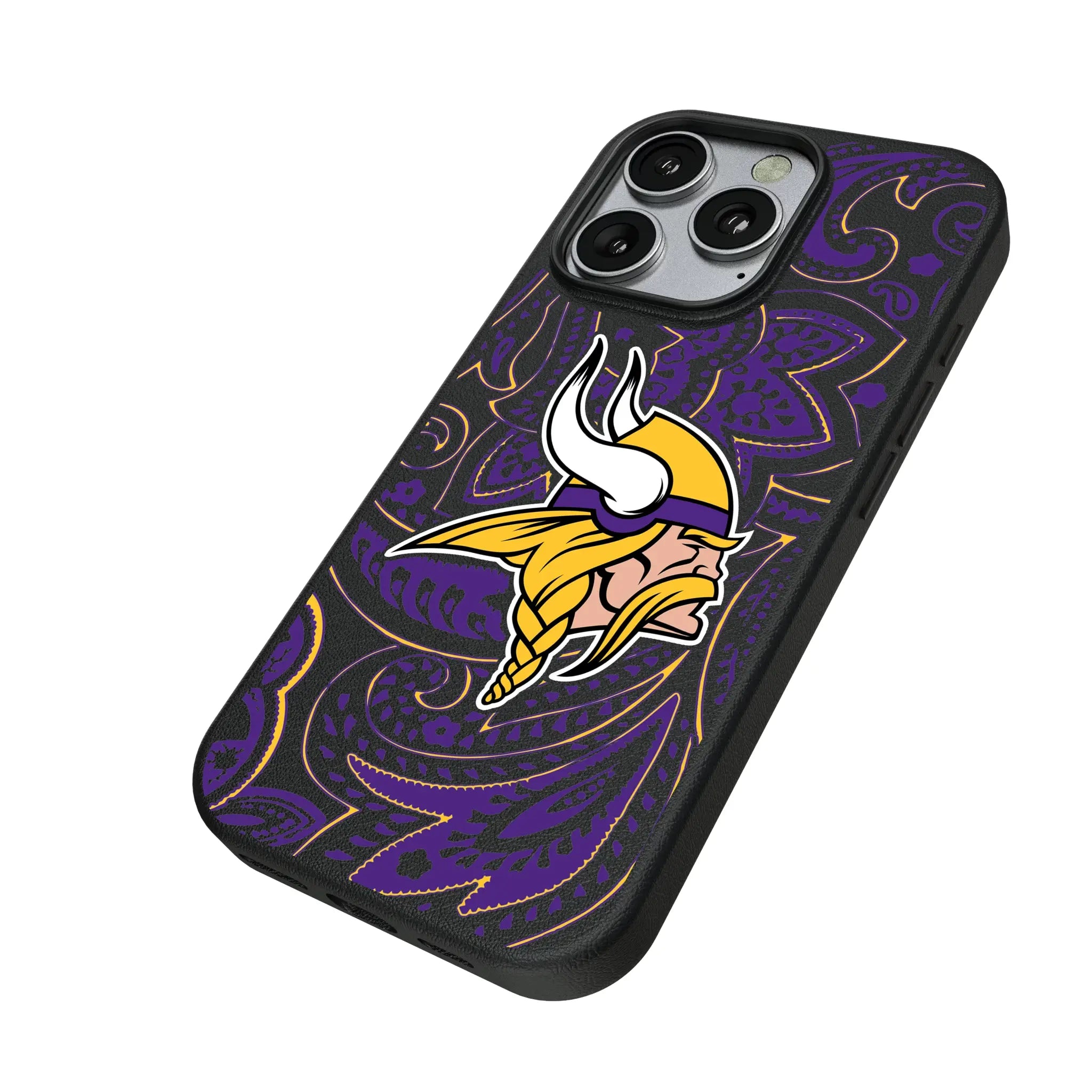 Minnesota Vikings Paisley MagSafe Compatible Phone Case for Apple iPhone