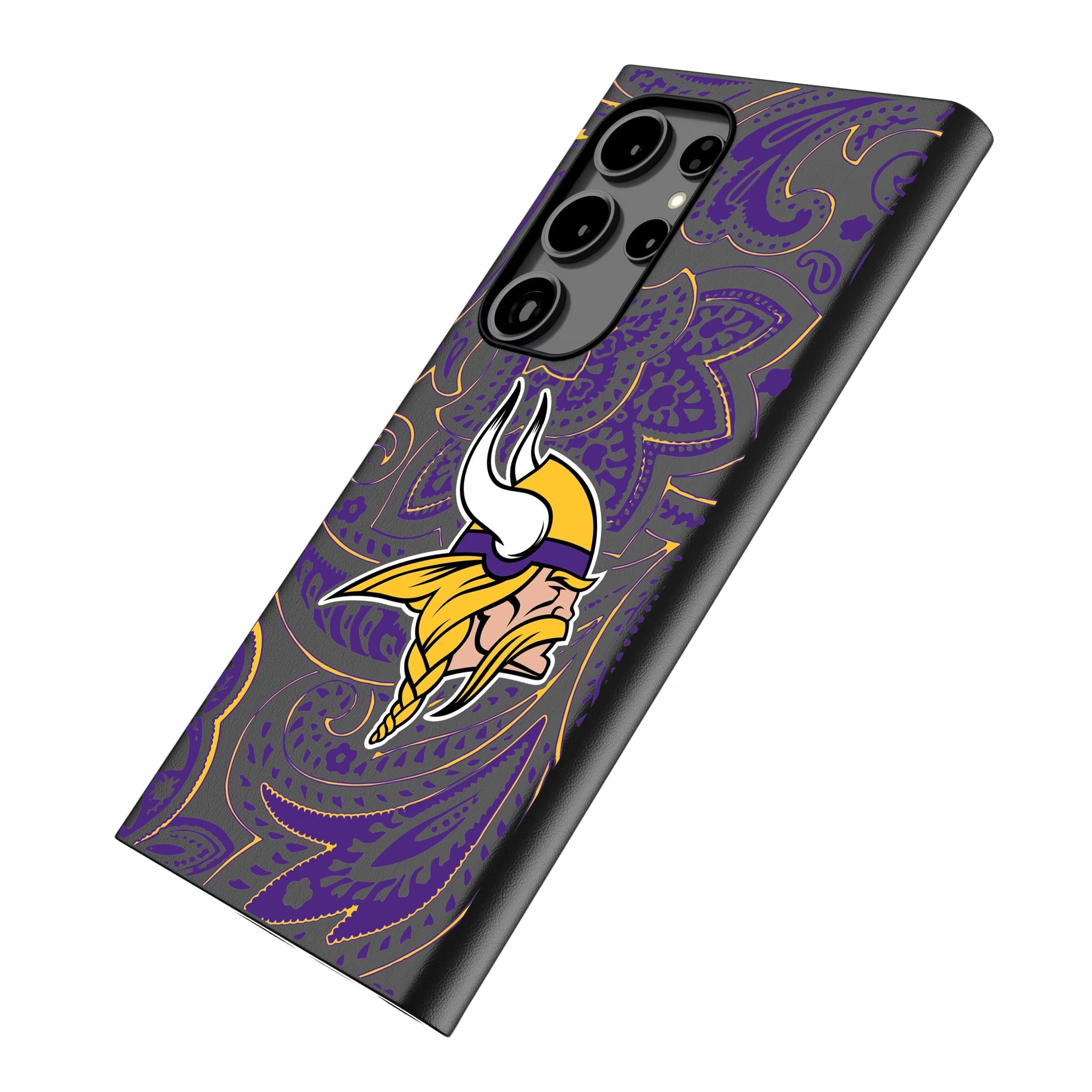 Minnesota Vikings Paisley MagSafe Compatible Phone Case for Samsung Galaxy - Sports Gifts, Sports Memorabilia, Sports Collectibles, Fan Shop