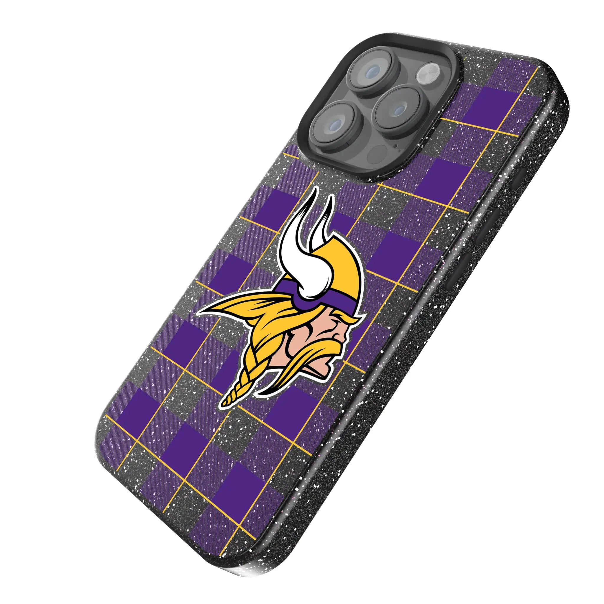 Minnesota Vikings Plaid Bling Phone Case