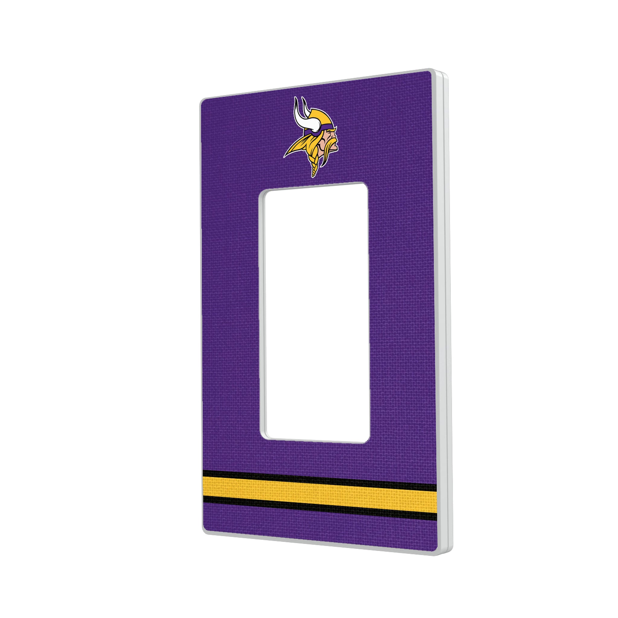 Minnesota Vikings Stripe Hidden-Screw Light Switch Plate - Sports Gifts, Sports Memorabilia, Sports Collectibles, Fan Shop