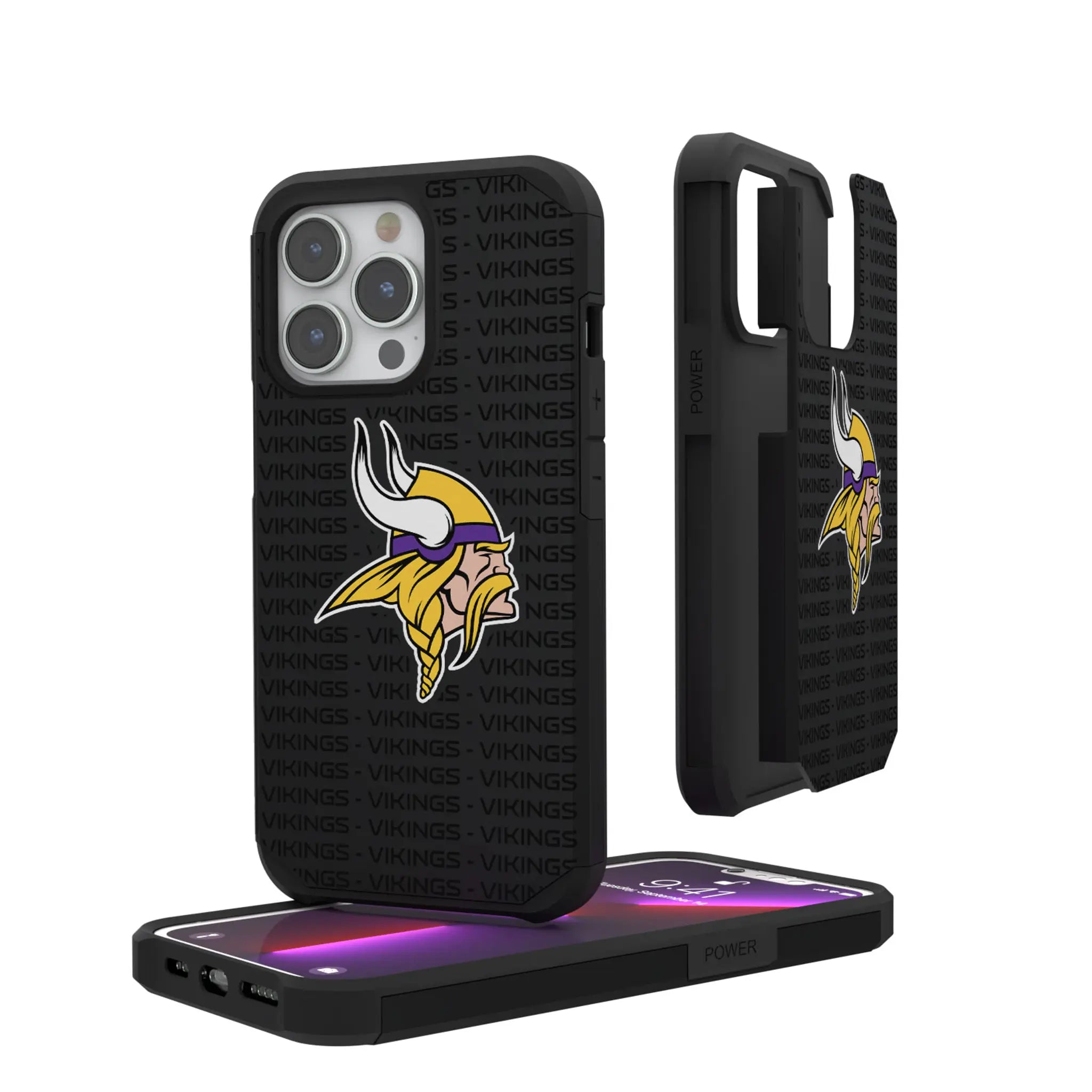 Minnesota Vikings Text Backdrop Rugged Phone Case