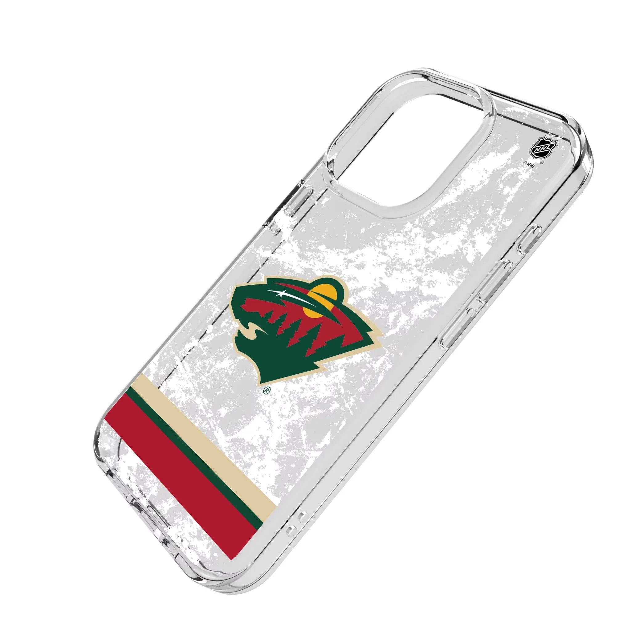Minnesota Wild Ice Stripe Clear Phone Case for Apple iPhone