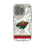 Minnesota Wild Ice Stripe Clear Phone Case for Apple iPhone