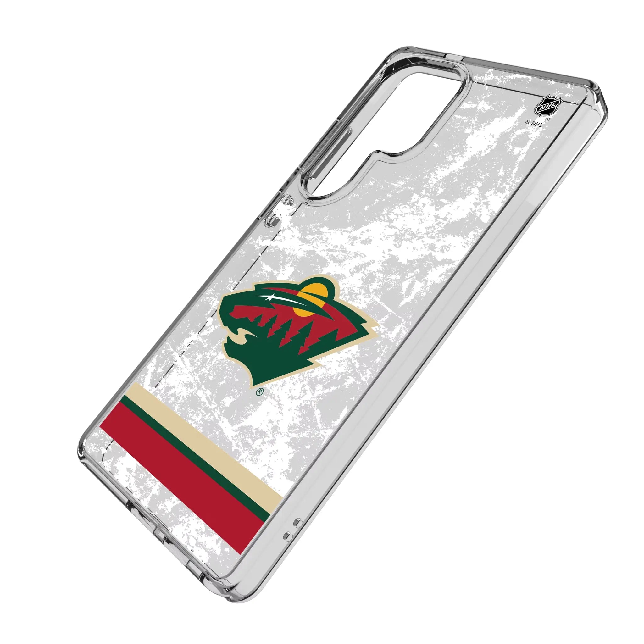 Minnesota Wild Ice Stripe Clear Phone Case for Samsung Galaxy