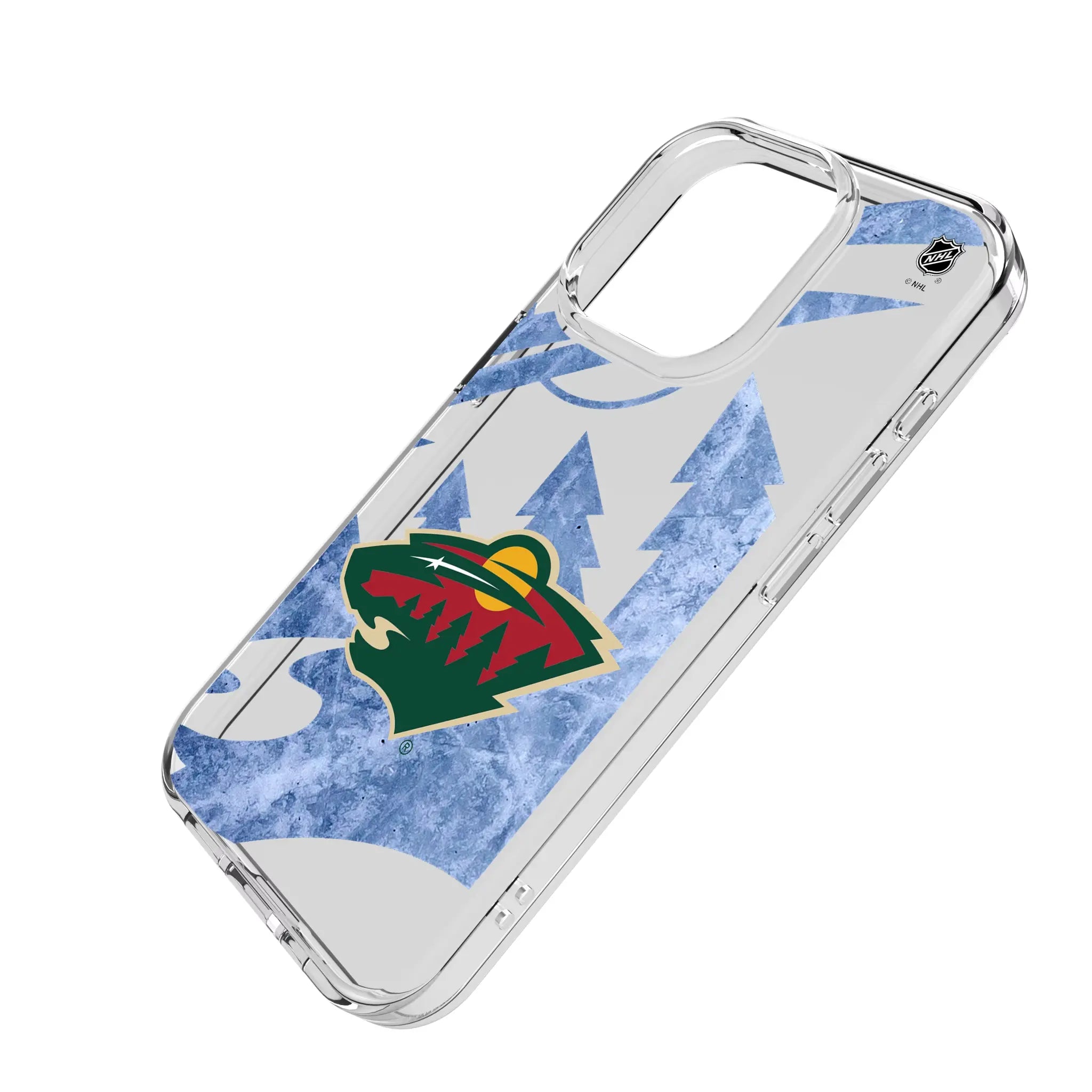 Minnesota Wild Ice Tilt Clear Phone Case for Apple iPhone