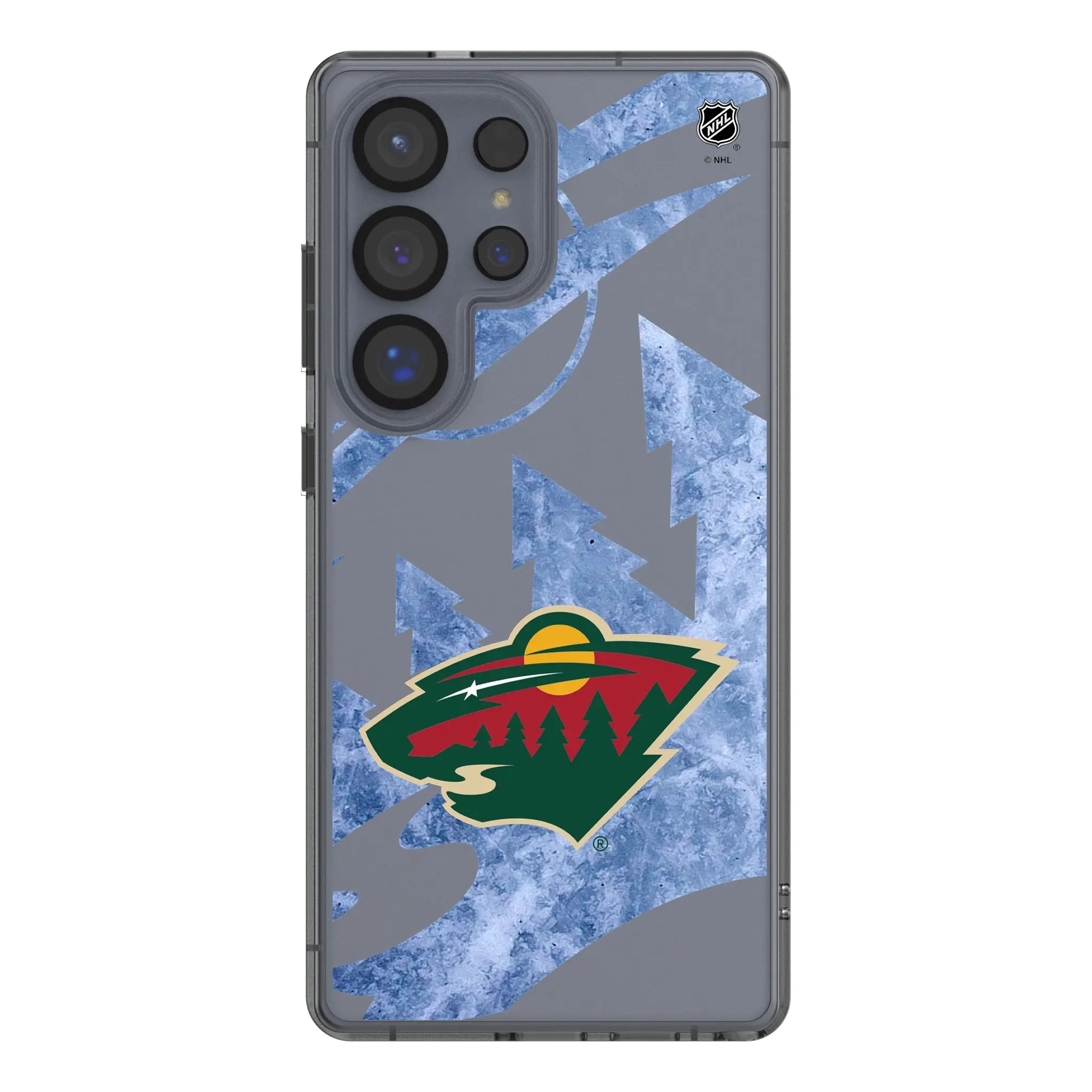Minnesota Wild Ice Tilt Clear Phone Case for Samsung Galaxy