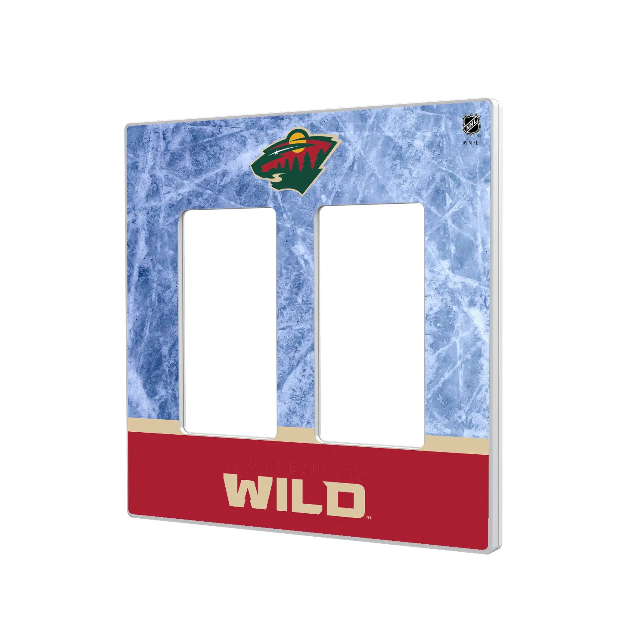 Minnesota Wild Ice Wordmark Hidden-Screw Light Switch Plate