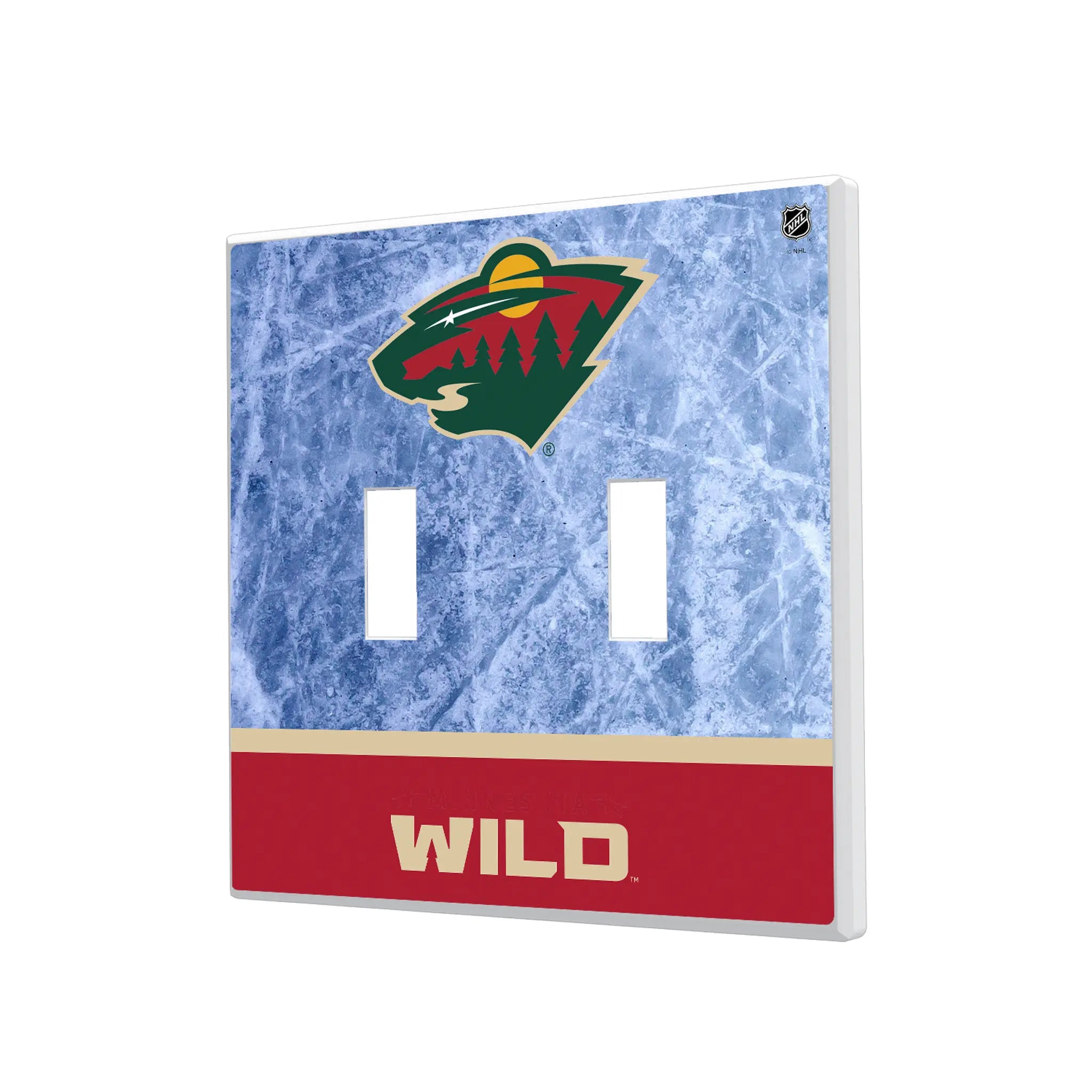 Minnesota Wild Ice Wordmark Hidden-Screw Light Switch Plate