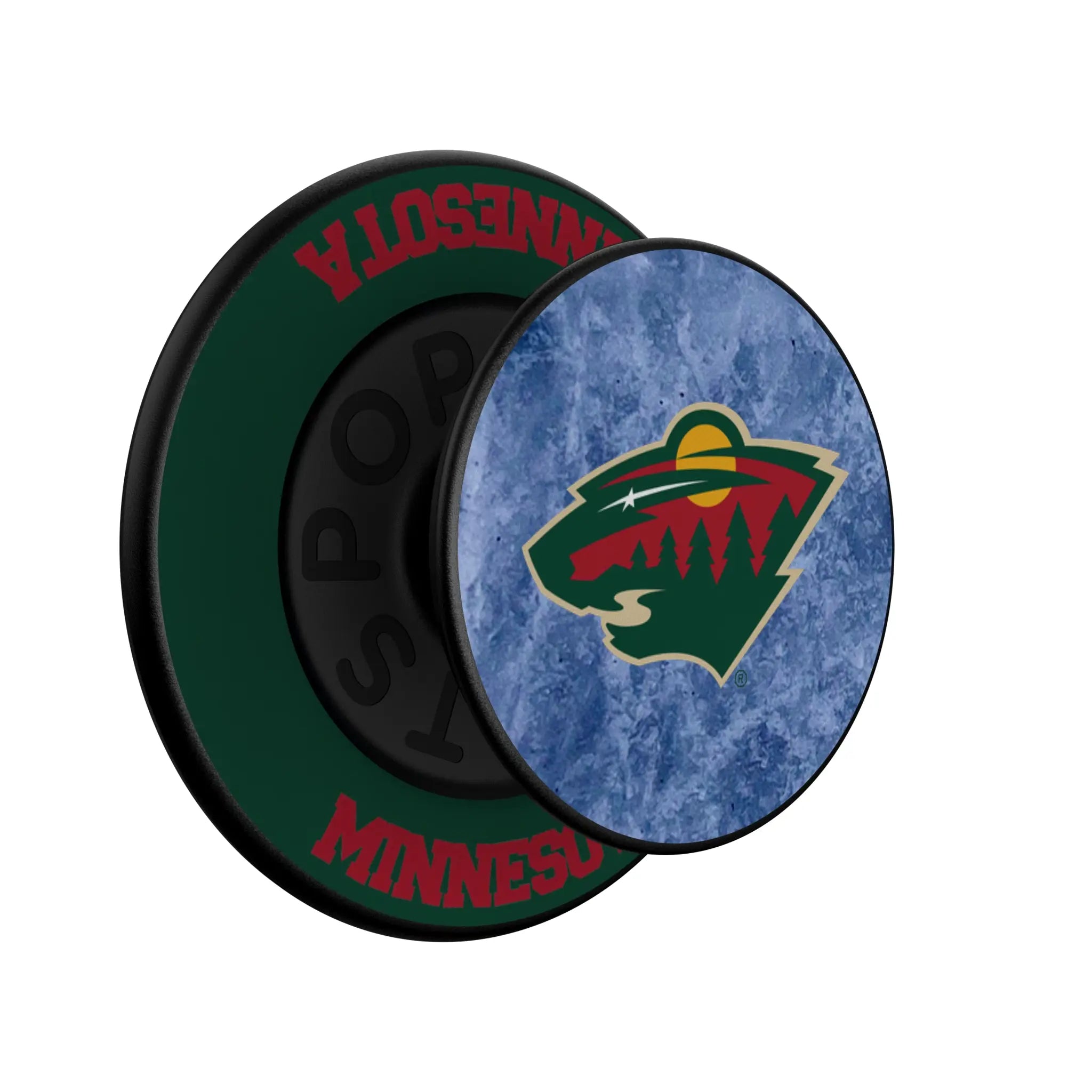 Minnesota Wild Ice Wordmark PopSockets Magnetic Phone Grip and Stand