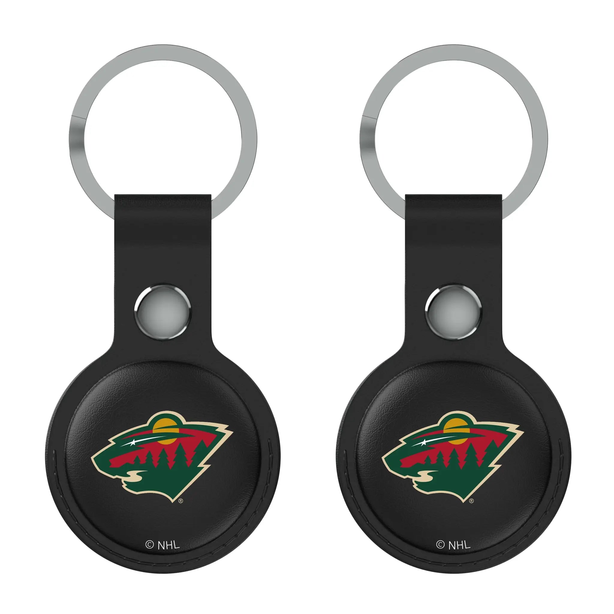 Minnesota Wild Insignia Black Airtag Holder 2-Pack