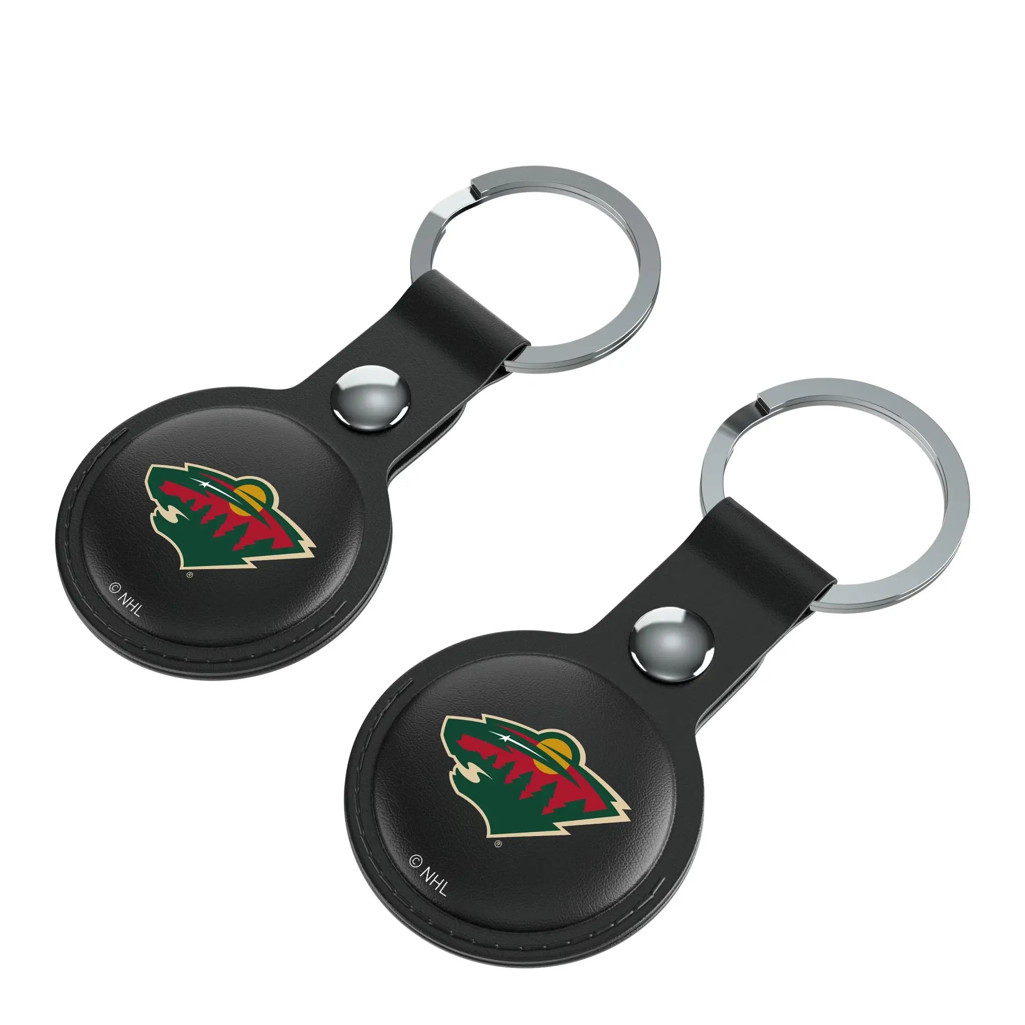 Minnesota Wild Insignia Black Airtag Holder 2-Pack