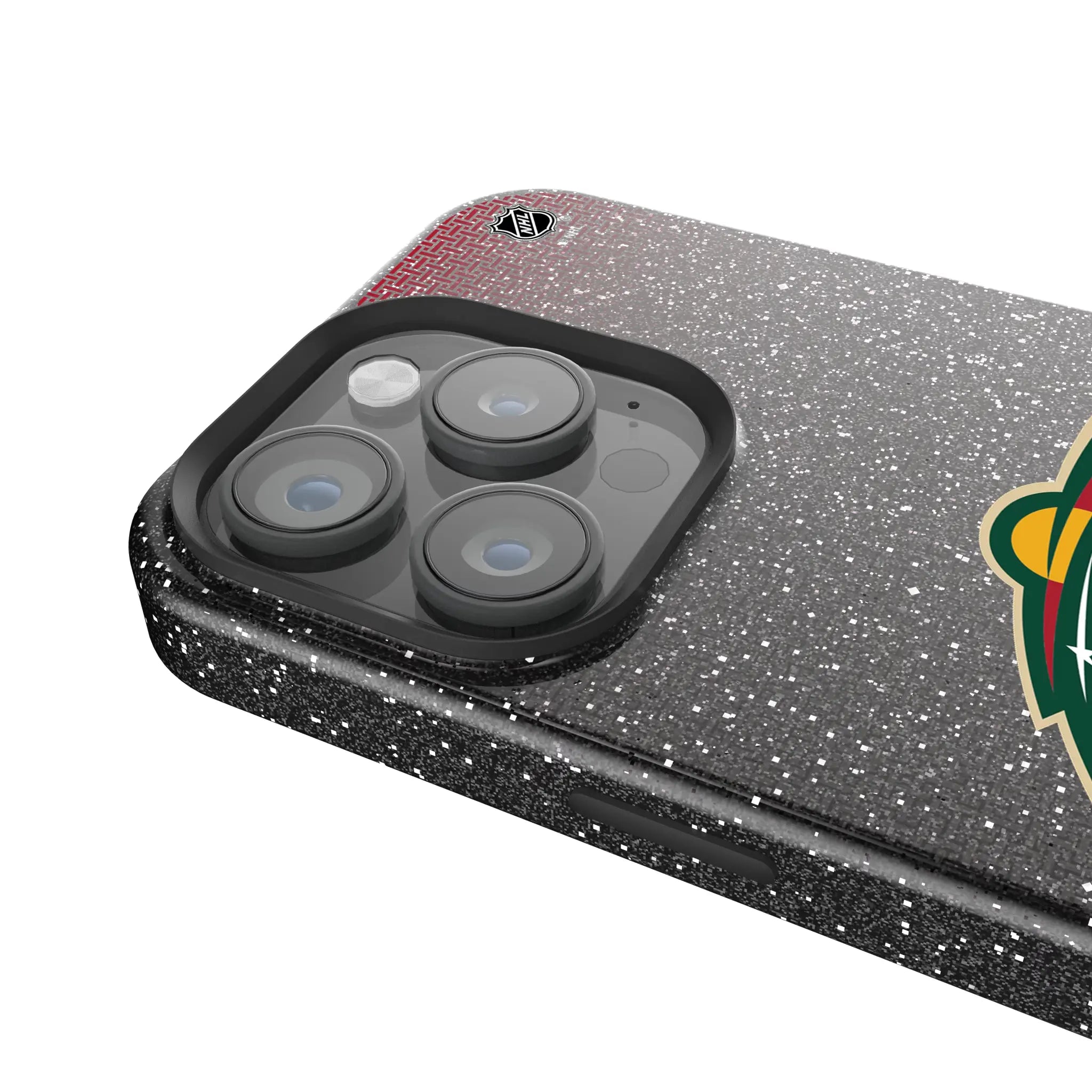 Minnesota Wild Linen Bling Phone Case for Apple iPhone