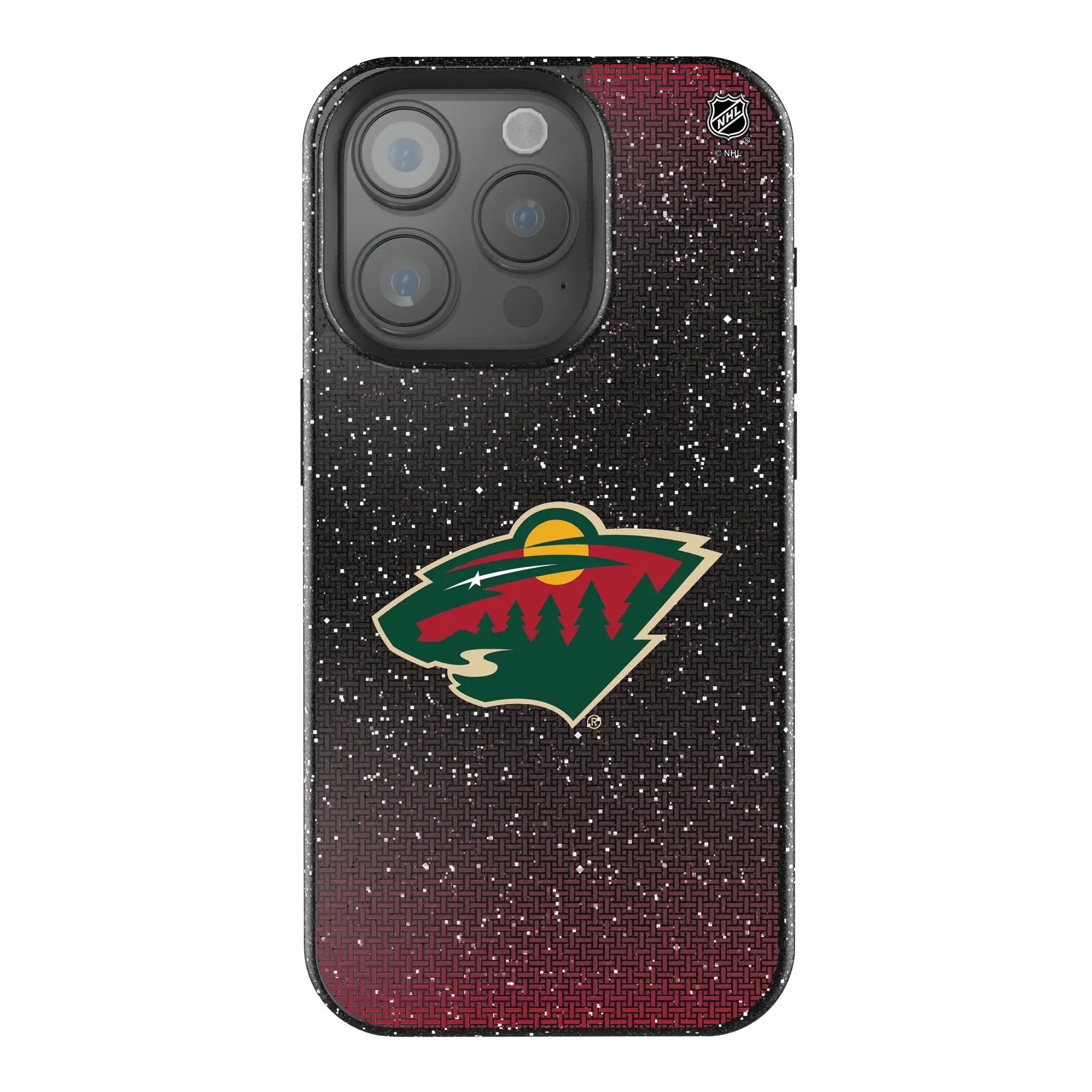 Minnesota Wild Linen Bling Phone Case for Apple iPhone