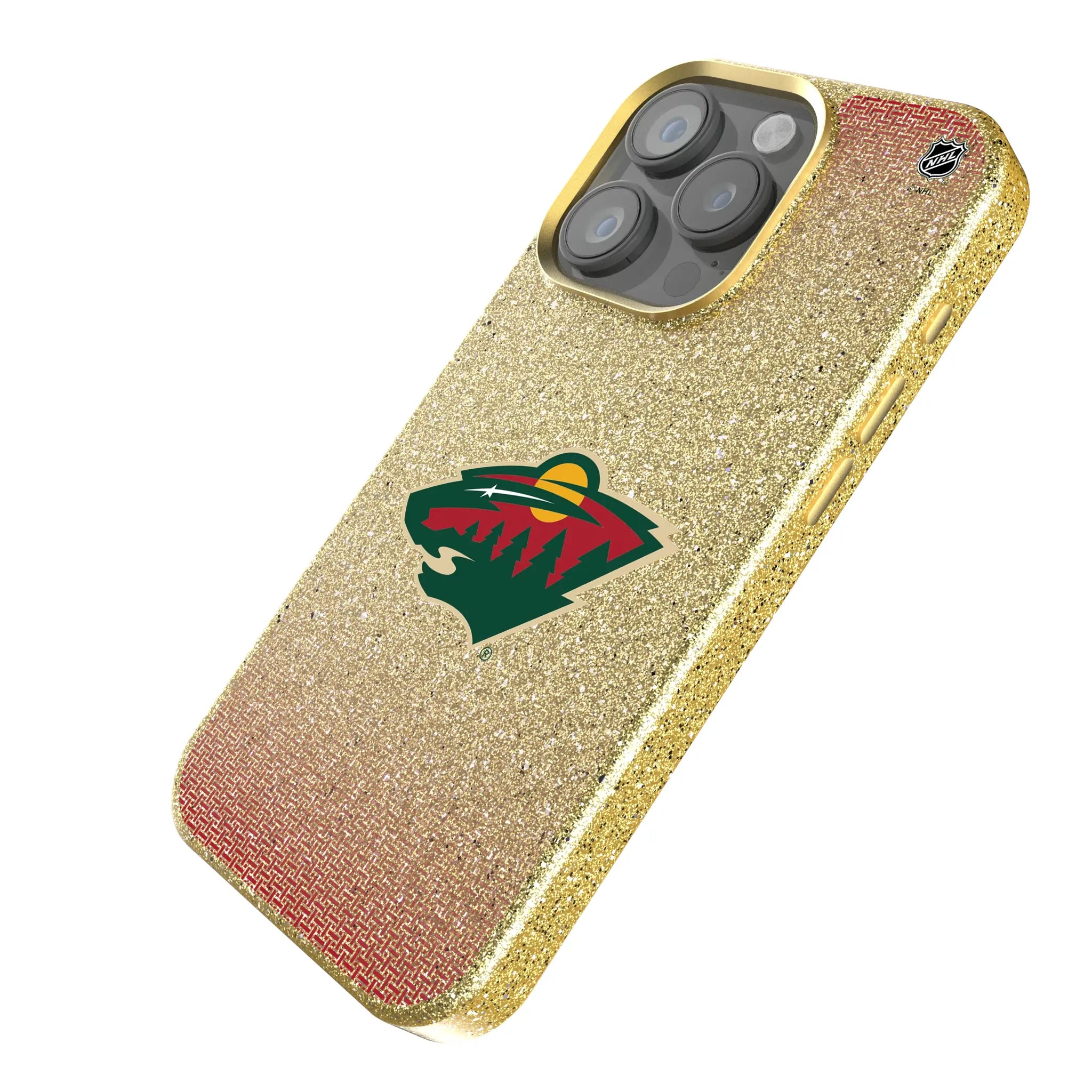 Minnesota Wild Linen Bling Phone Case for Apple iPhone